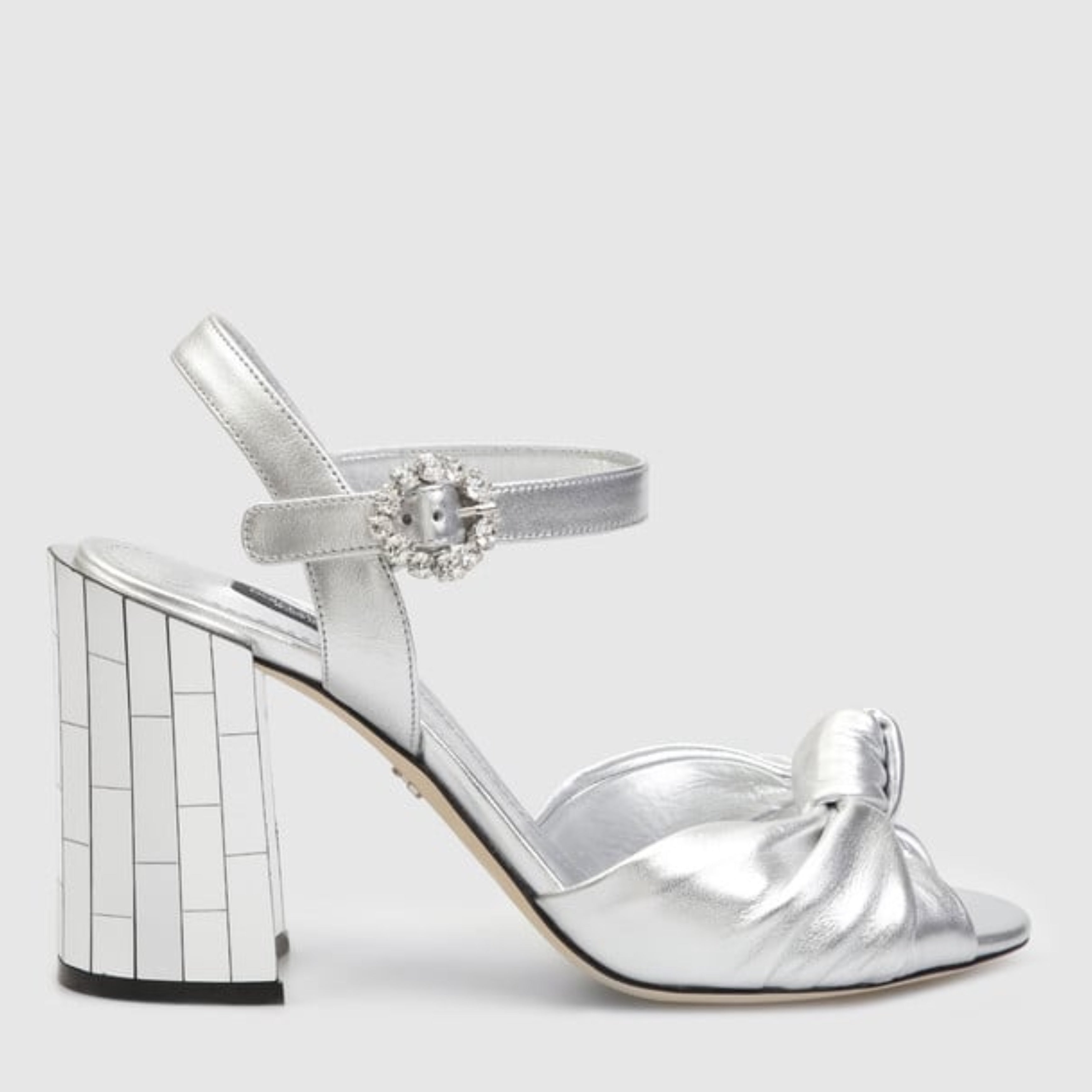 Dolce & Gabbana Silver Heels Sandals