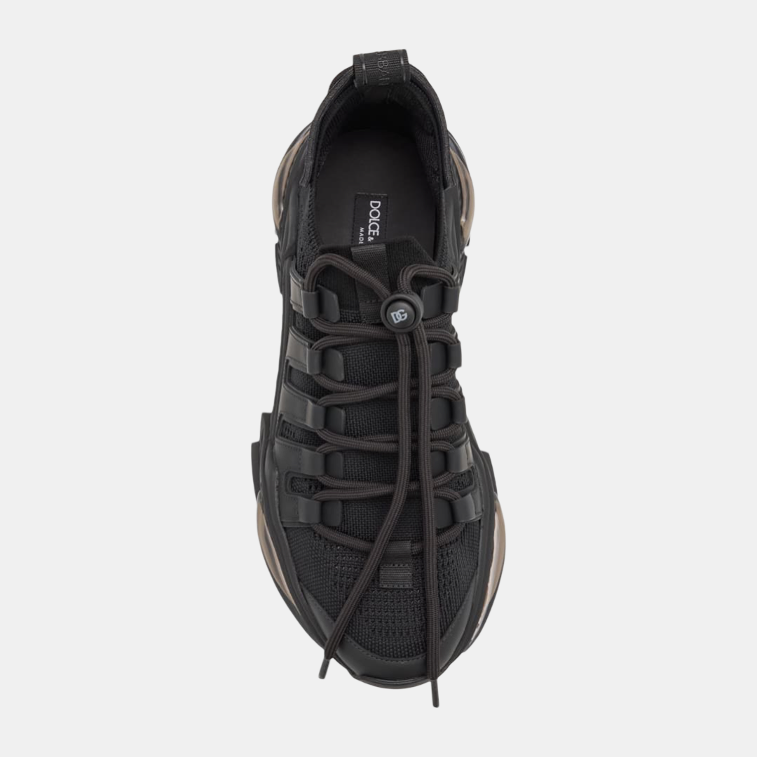 Мъжки черни маратонки Dolce & Gabbana Luxury Black Airmaster Men Sneakers CS2253 AV061 8B956