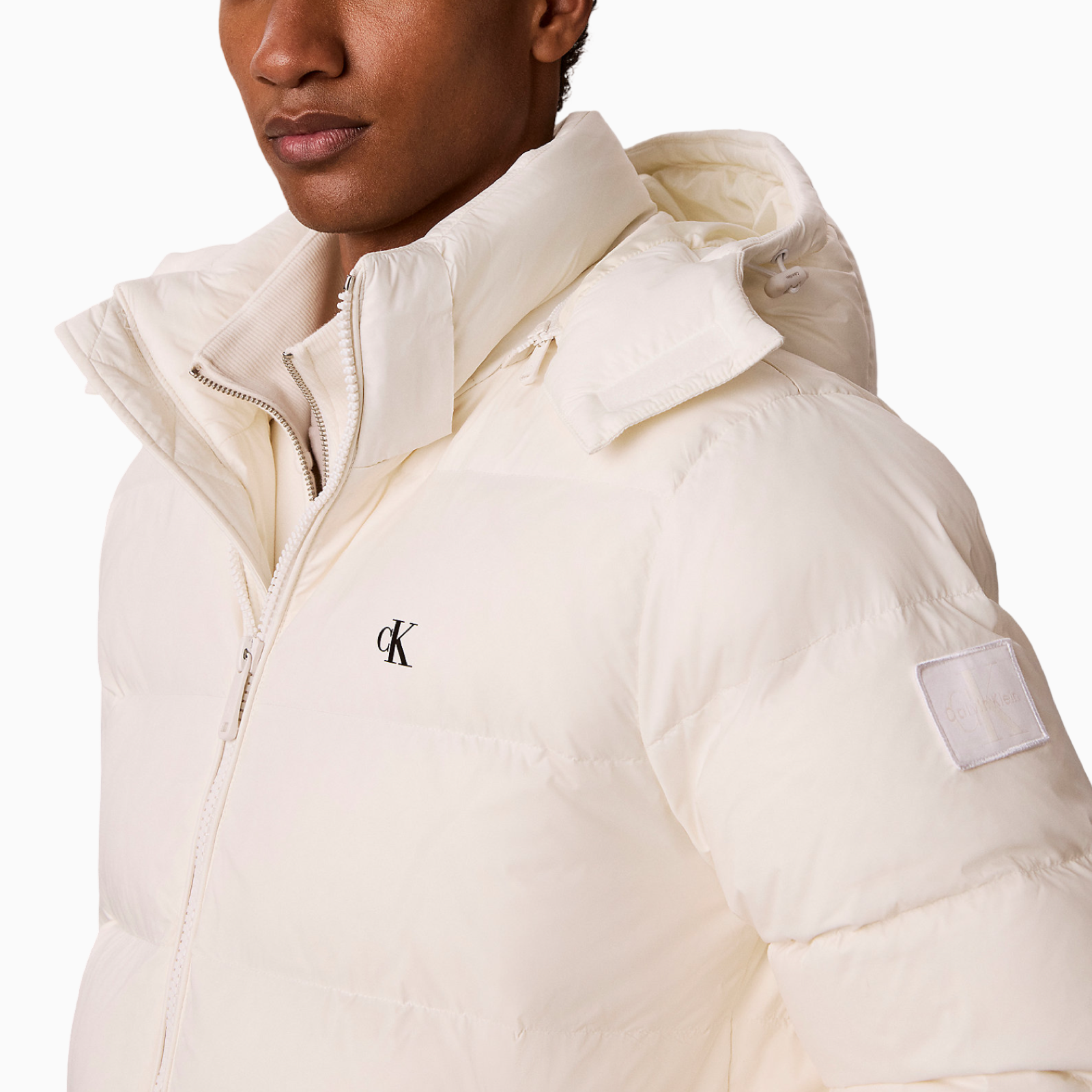 Мъжко бяло яке Calvin Klein Jeans Men Jacket LV04RG515G YAF Close-Up