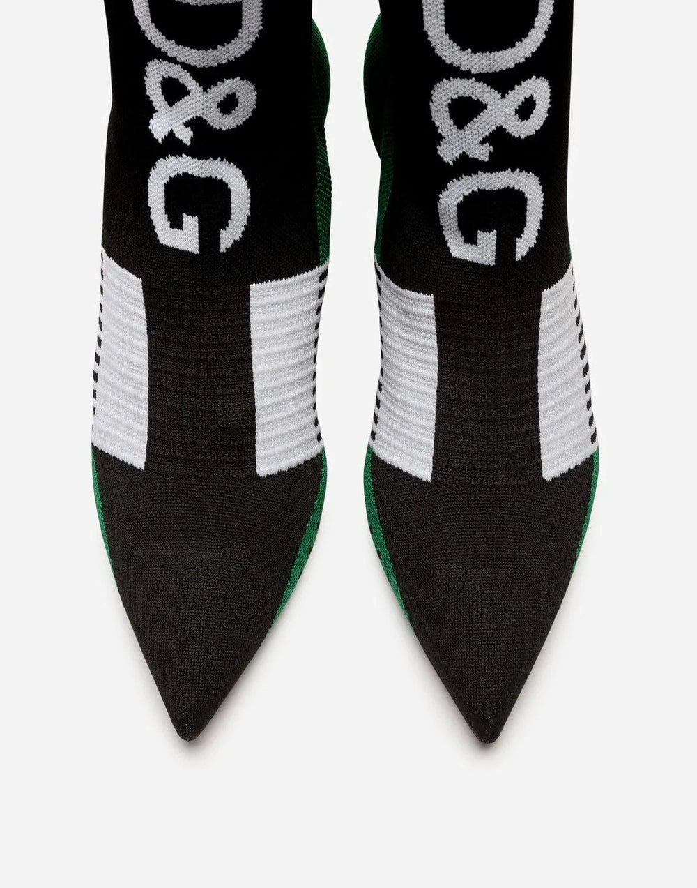 Дамски боти на токчета тип чорап Women’s sock style ankle boots DOLCE & GABBANA top view