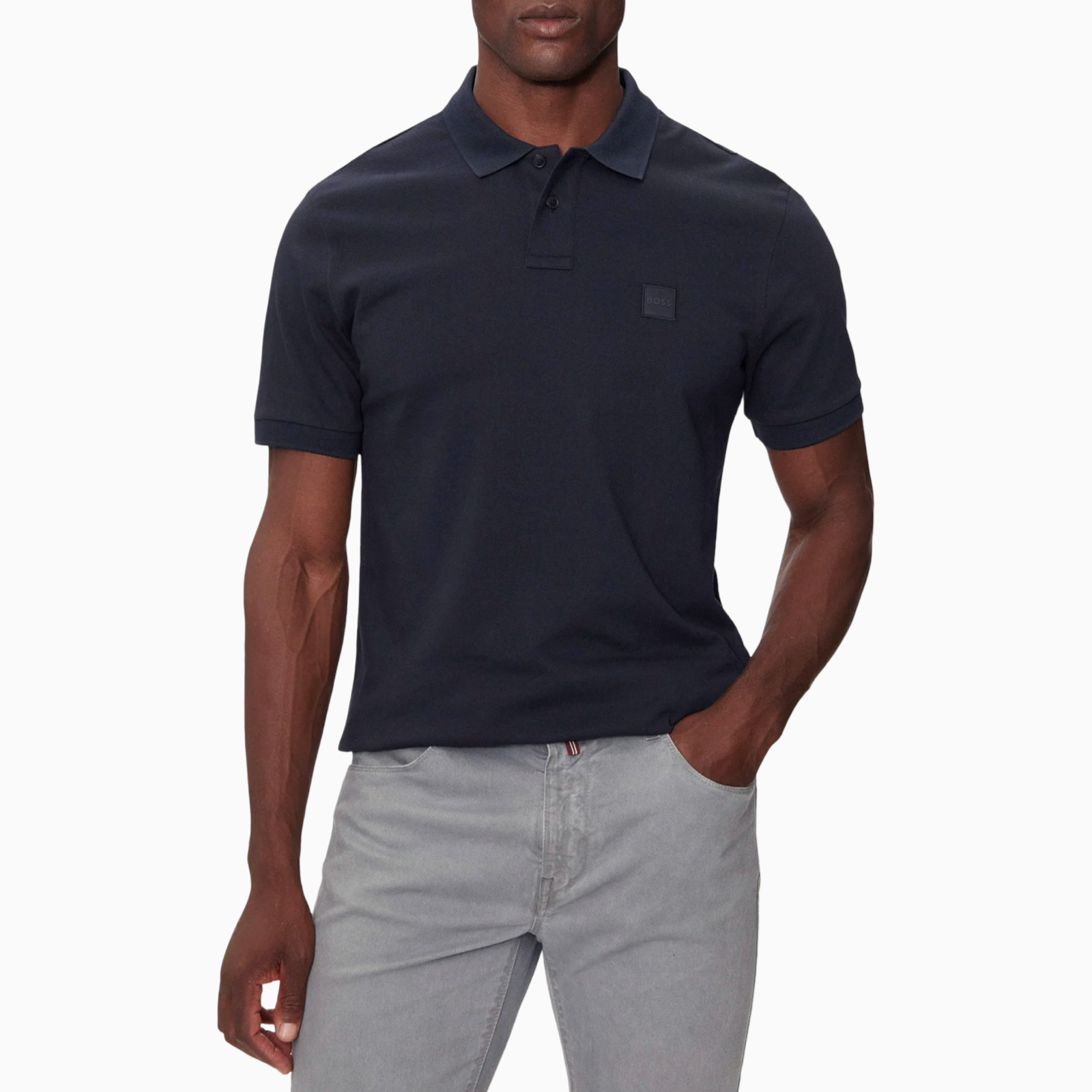 Мъжка тъмно синя тениска Boss Men Polo 50507803 404 Front View