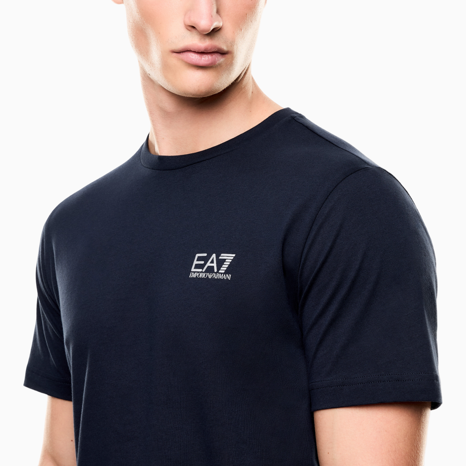 Мъжка синя тениска EA7 Emporio Armani Men T-shirt 8NPT25 PJVPZ 0562 Close-Up