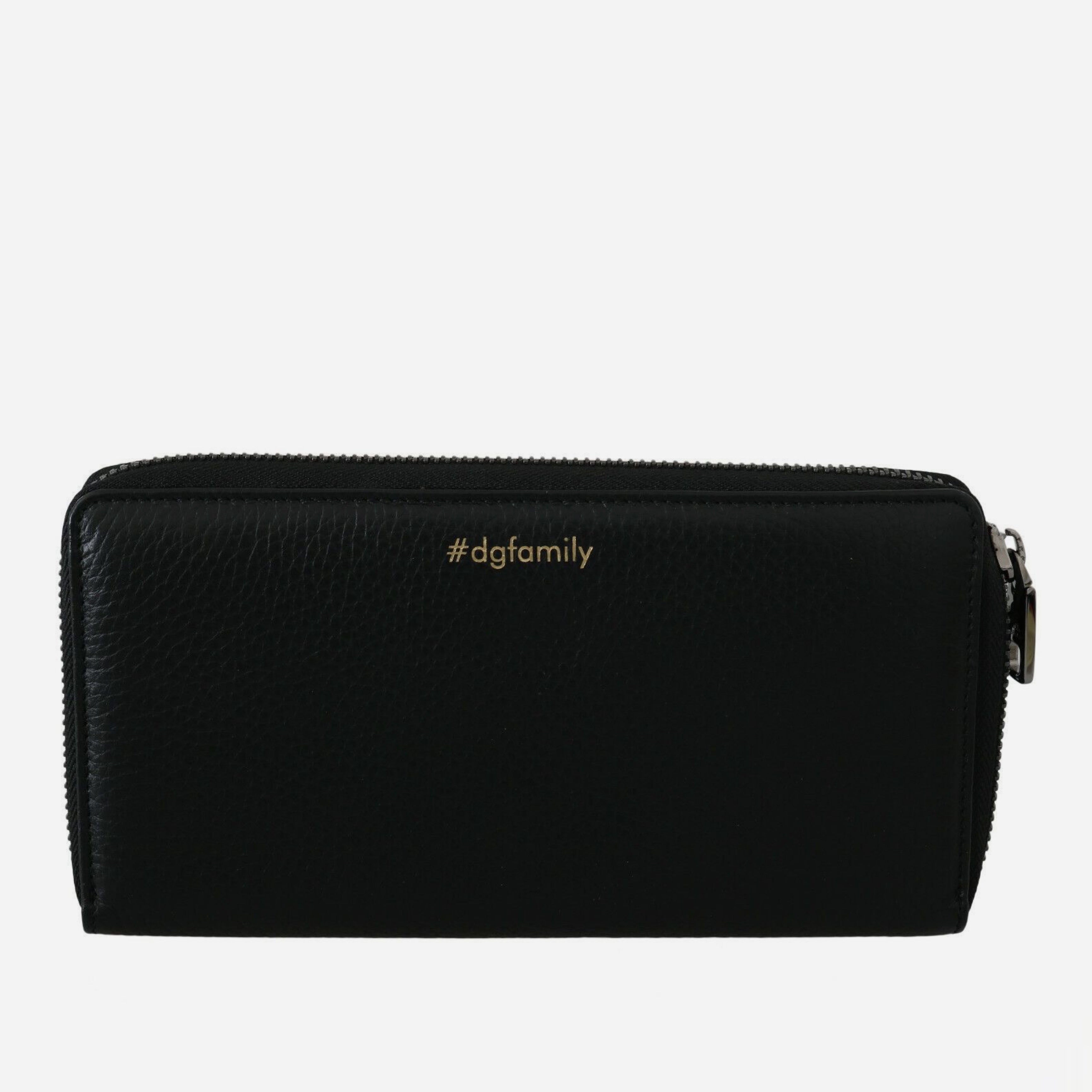 Мъжко луксозно клъч портмоне Dolce & Gabbana Elegant Black Leather Continental Clutch Wallet