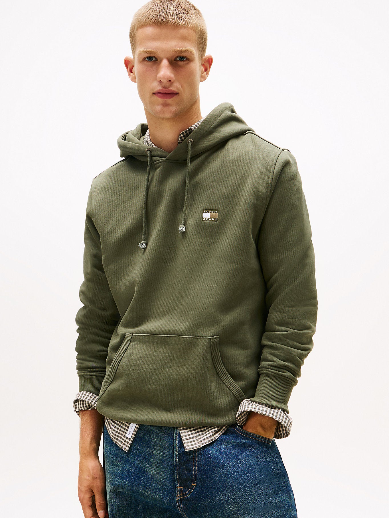 Мъжки суичър Men’s cotton sweatshirt Tommy Hilfiger DM0DM20258 0H7 Military Green front view 2