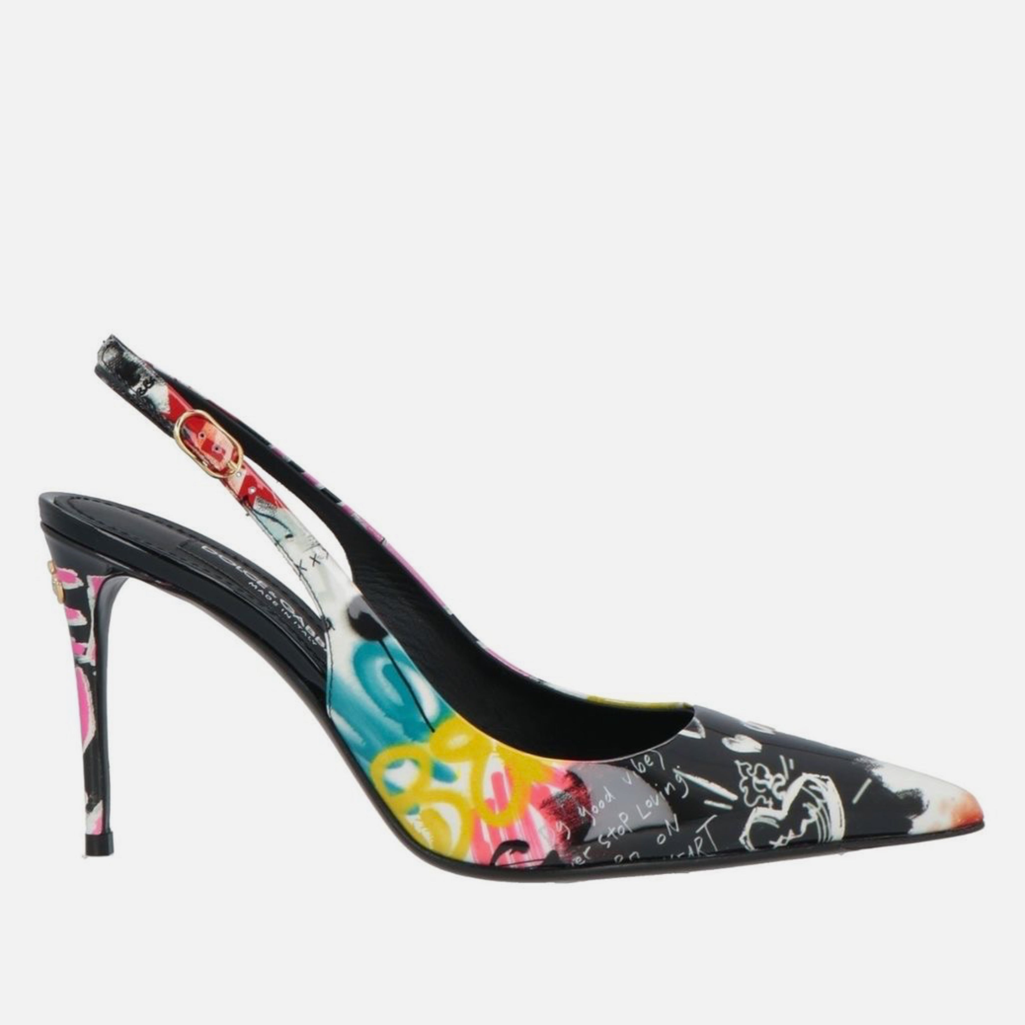 Дамски луксозни обувки на високи токчета 90 мм Dolce & Gabbana Women’s Multicolor Leather Di Calfskin 90 mm Heels