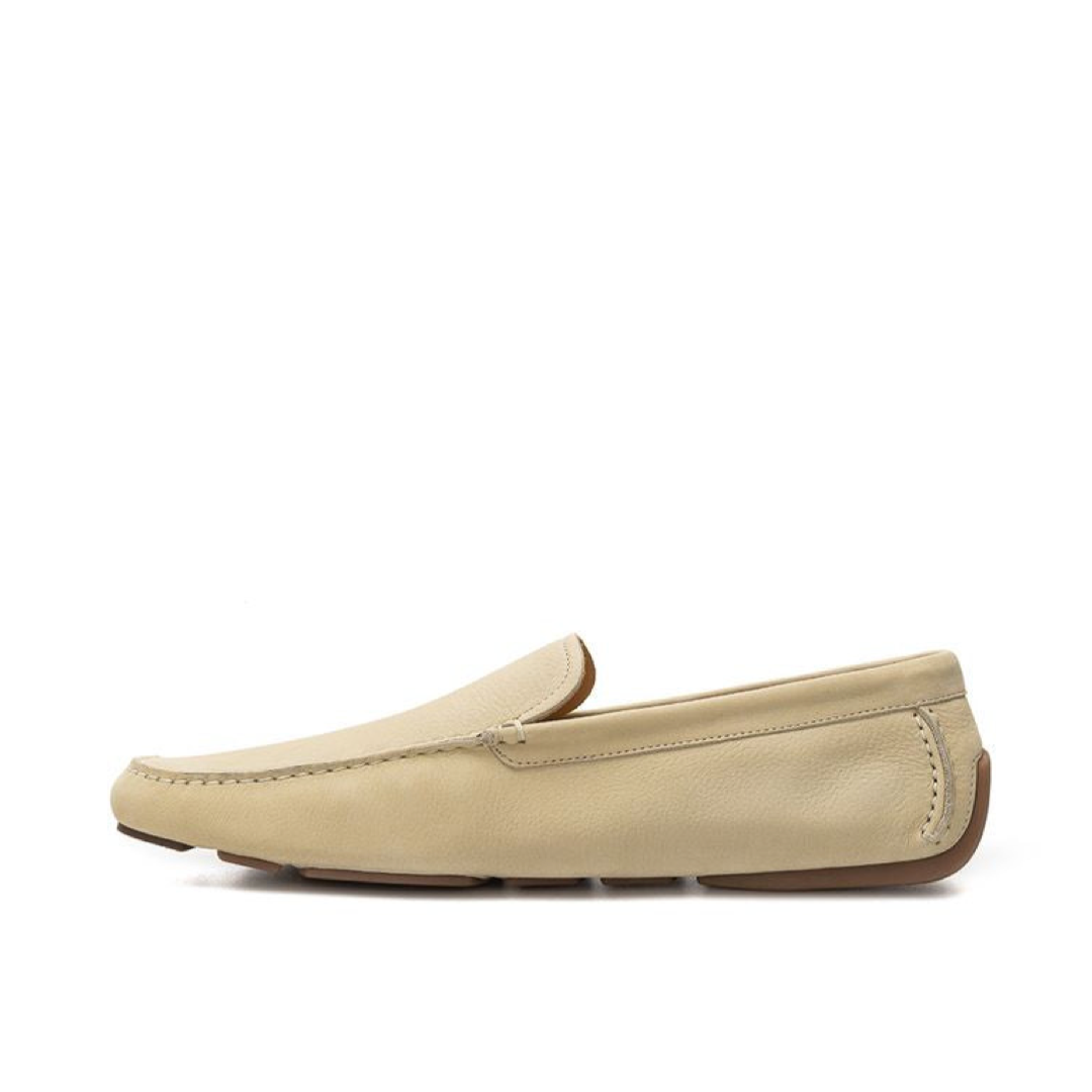 Мъжки мокасини Bally Beige Suede Loafer