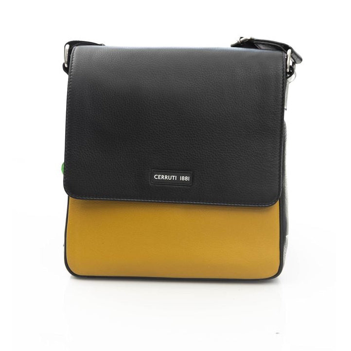 Мъжка чанта Men’s crossbody 100% leather bag Cerruti 1881 CEBO04432M Yellow and Black front view