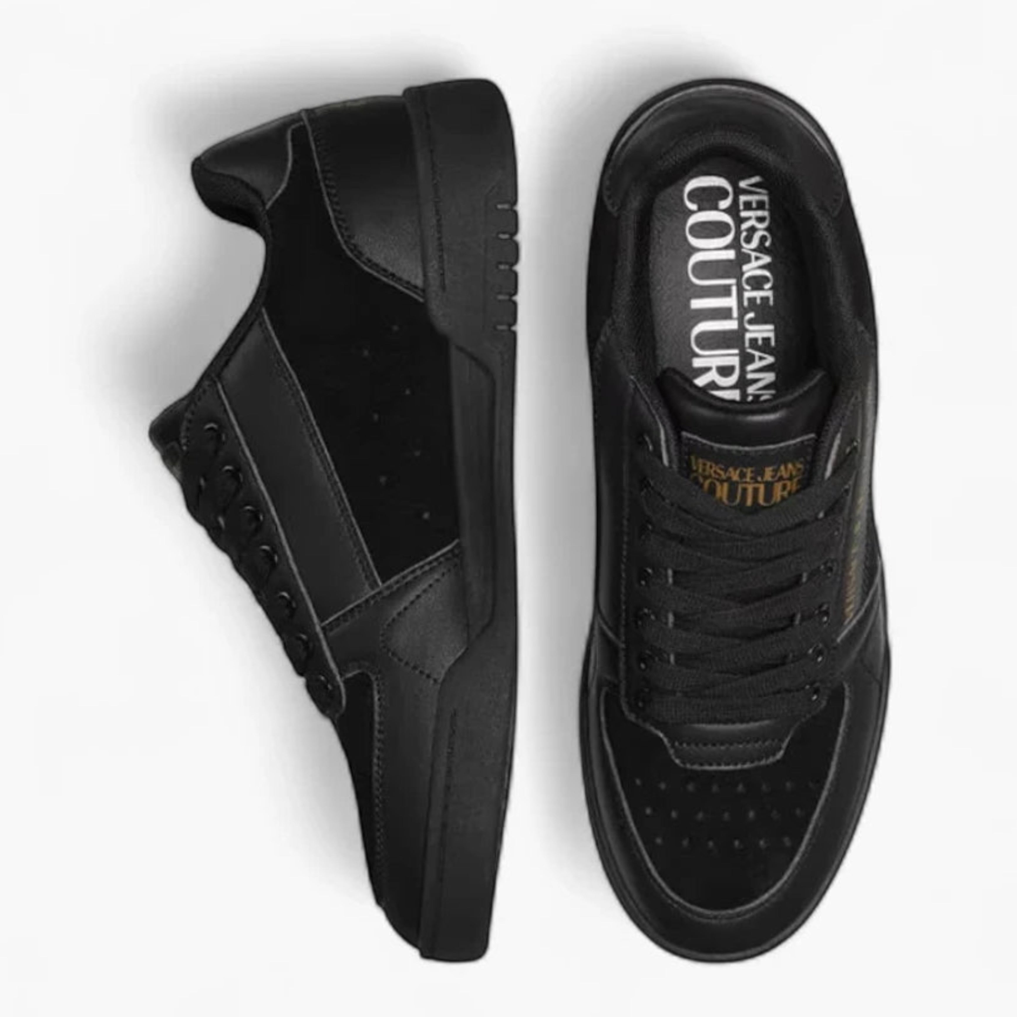 Мъжки кецове Men’s sneakers Versace Jeans Couture 79YA3SD4 ZPB39 899 Black and Gold top view