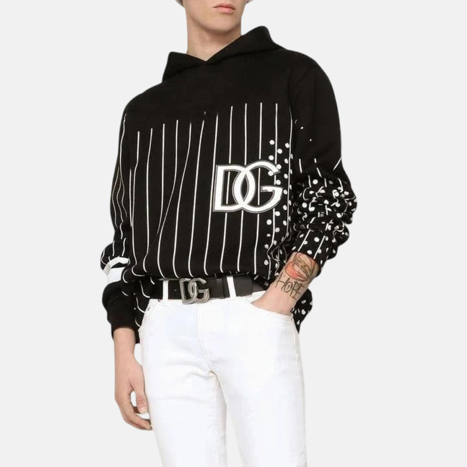 Dolce & Gabbana Stripes Men Hoodie G9UP0T G7C9V Front View