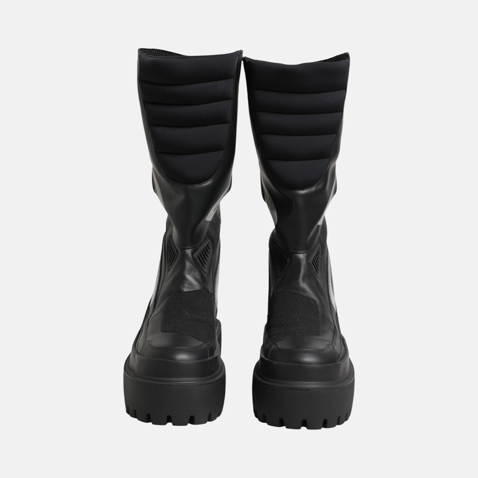 Dolce & Gabbana Leather Women Biker Boots Front View