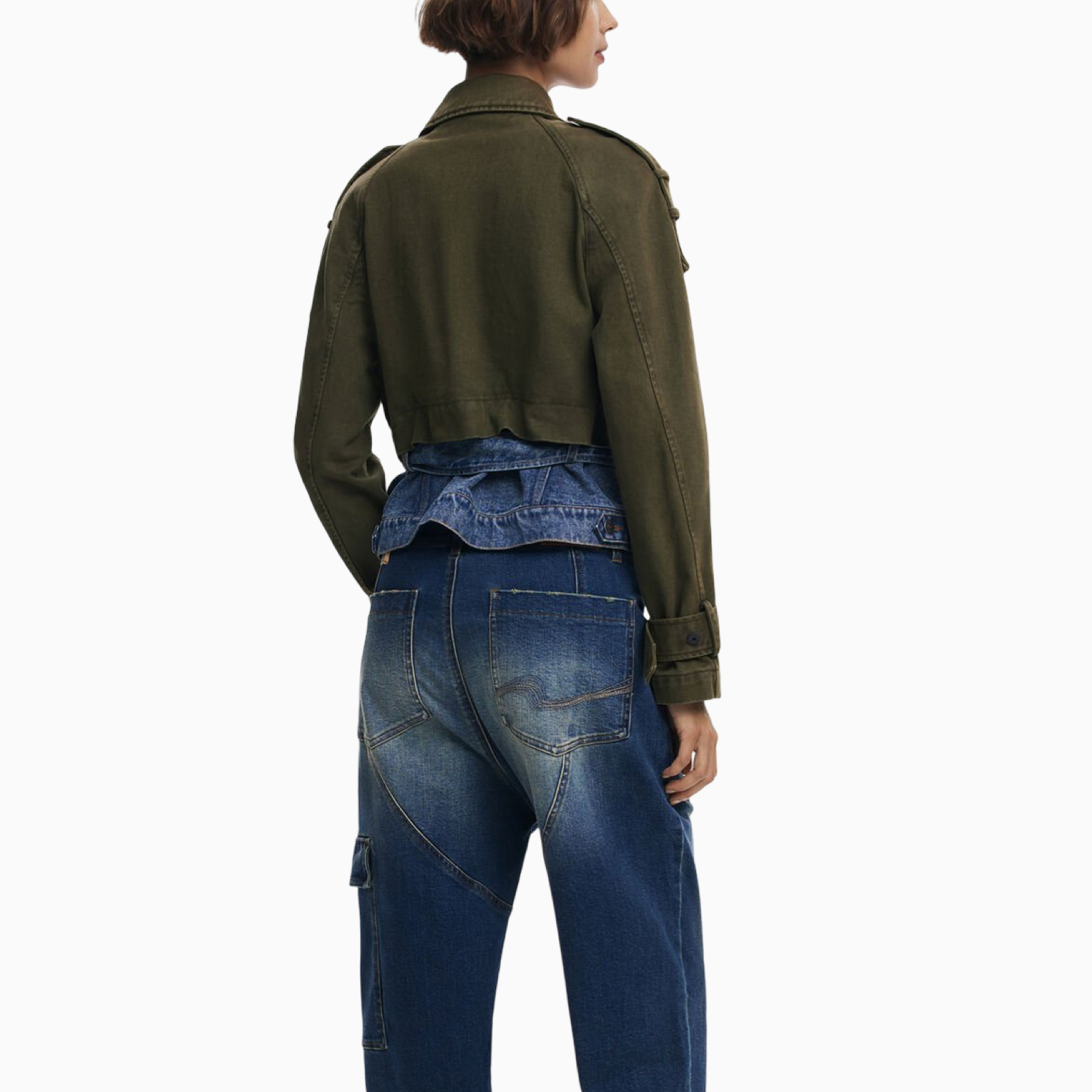 Дамско яке Desigual Combined Short Parka Jacket 25WWEW54 Back View