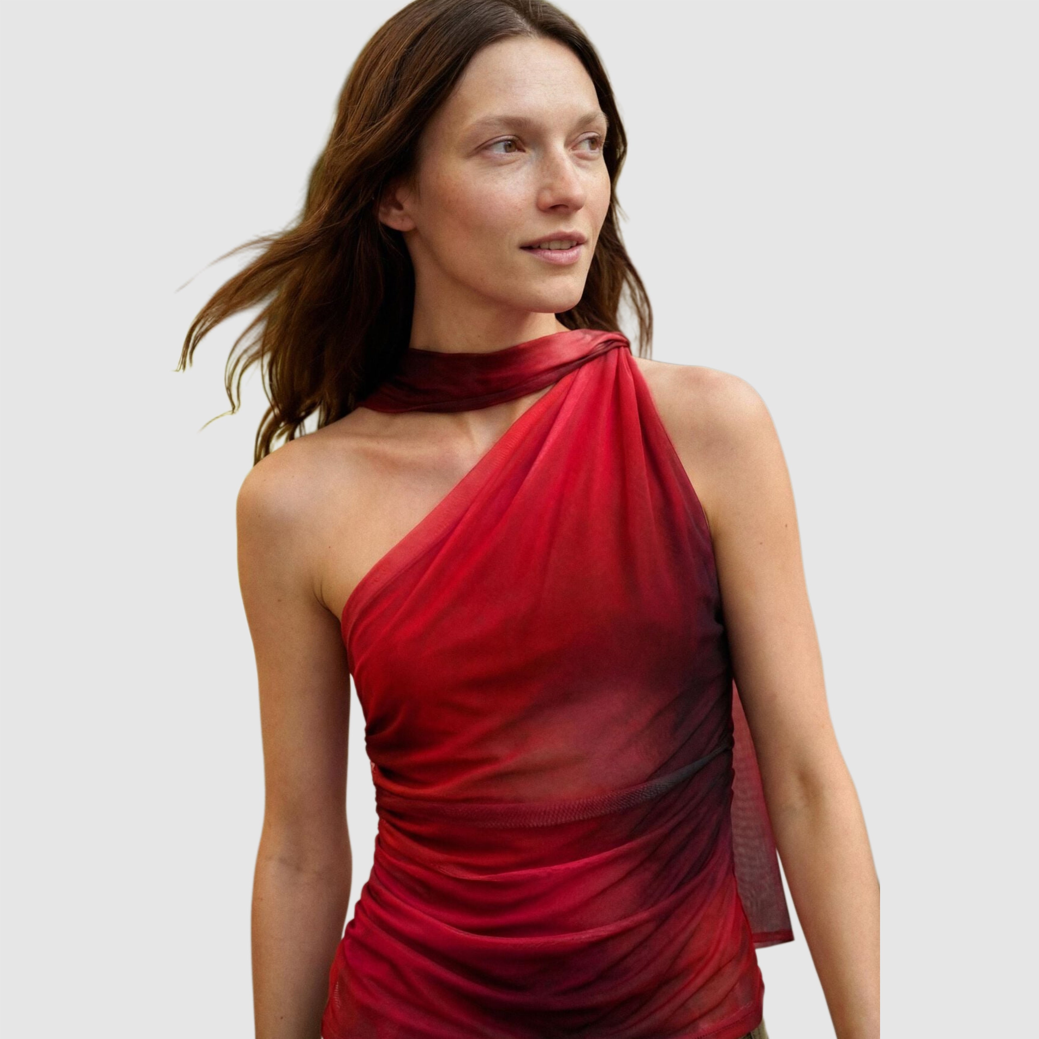 Дамски червен топ Desigual 26SWTK31 3098 Close-up