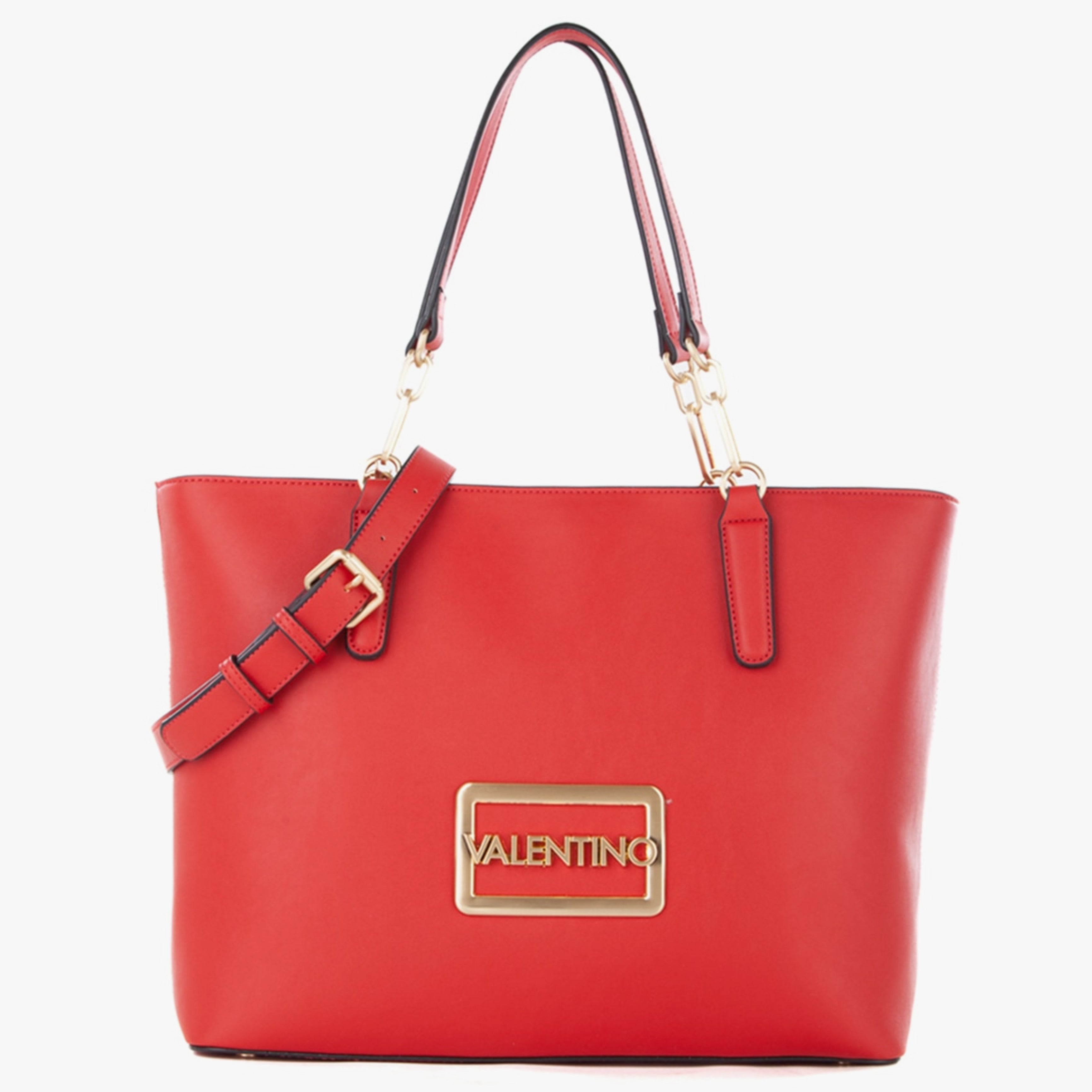 Дамска ежедневна шопер чанта Valentino Princesa Red VBS7R106 в червено