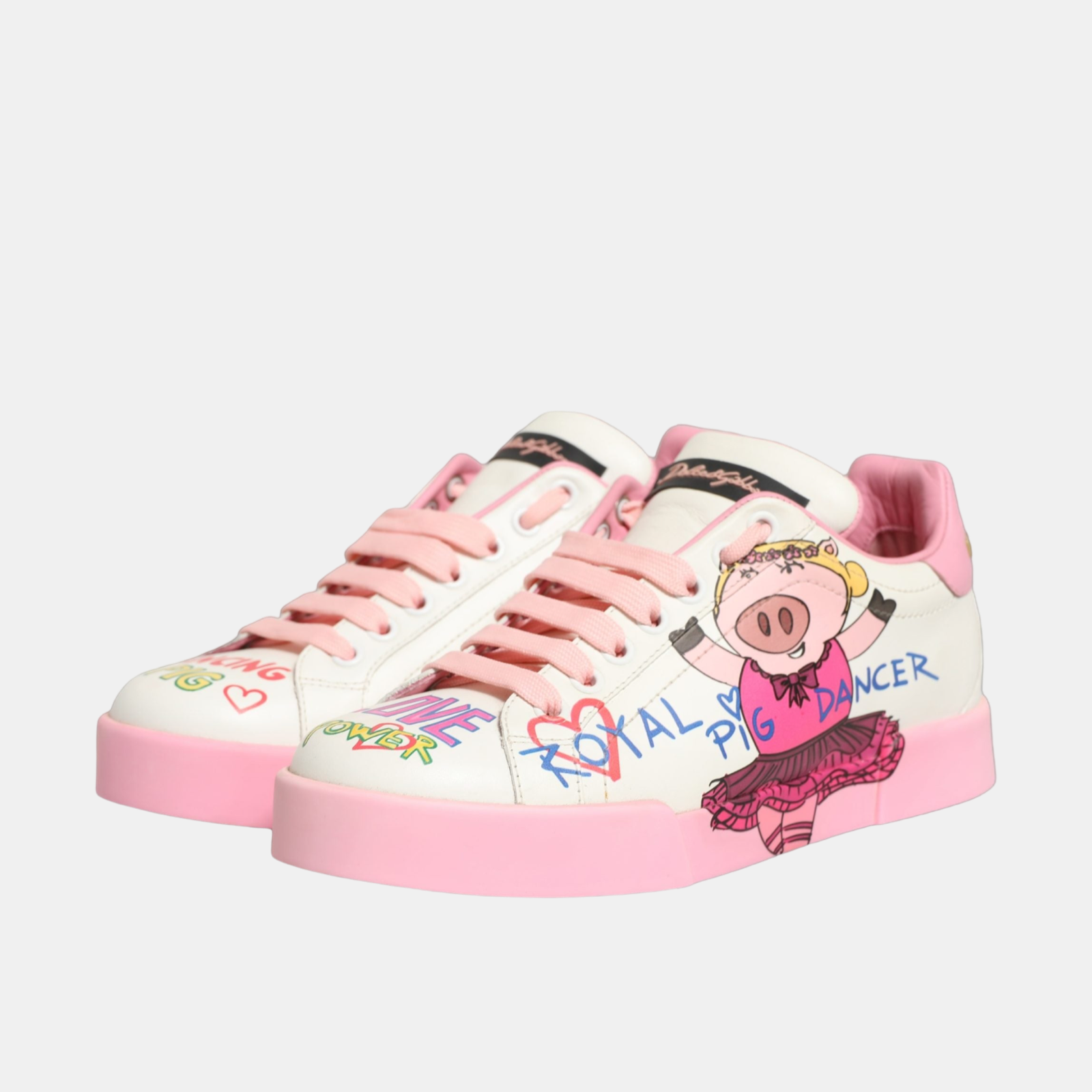Dolce & Gabbana Portofino Royal Pig Sneakers Front View