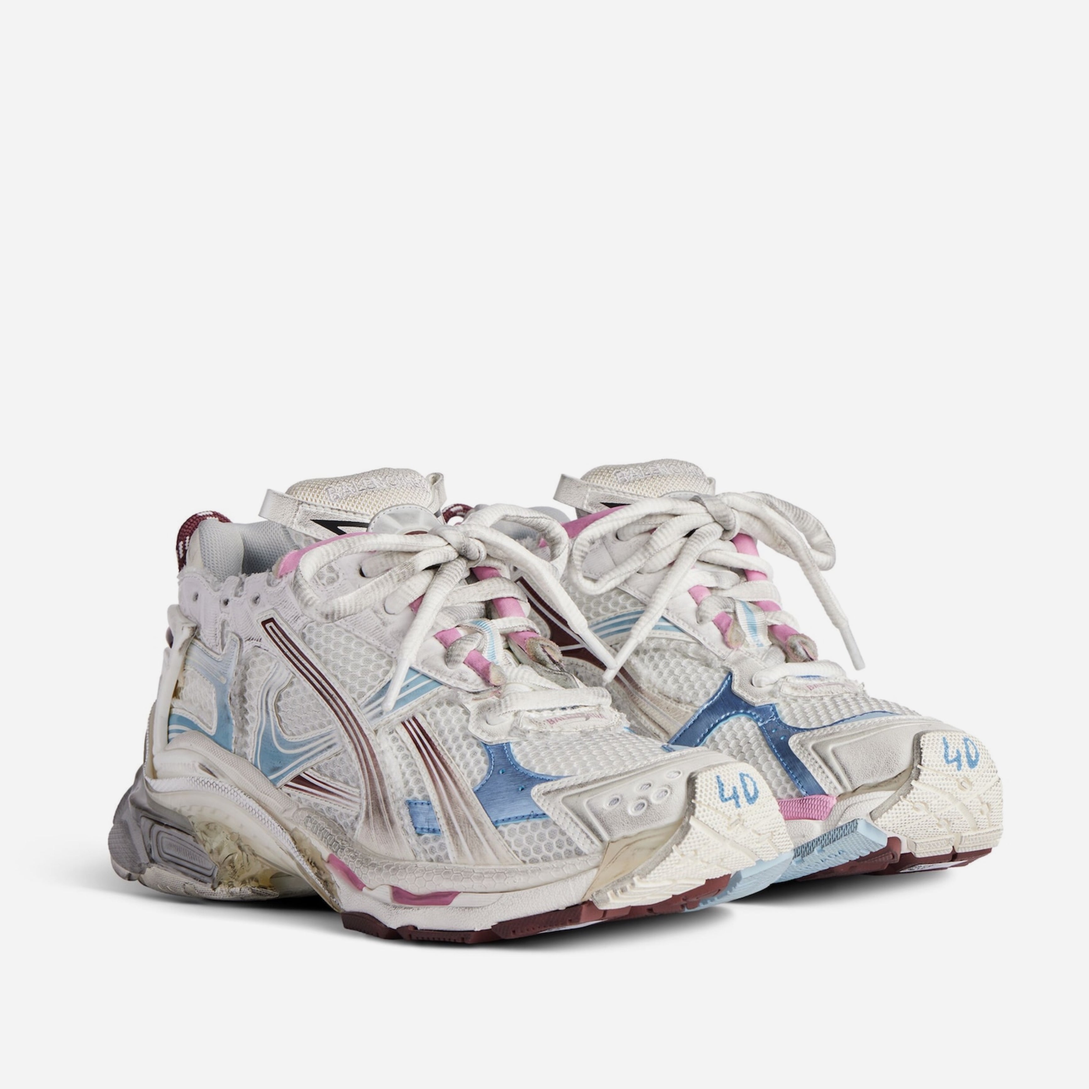 Дамски луксозни маратонки Women’s luxury sneakers Balenciaga Runner White/Brown/Blue/Pink/Grey Product ID: 772767WRUNG9245