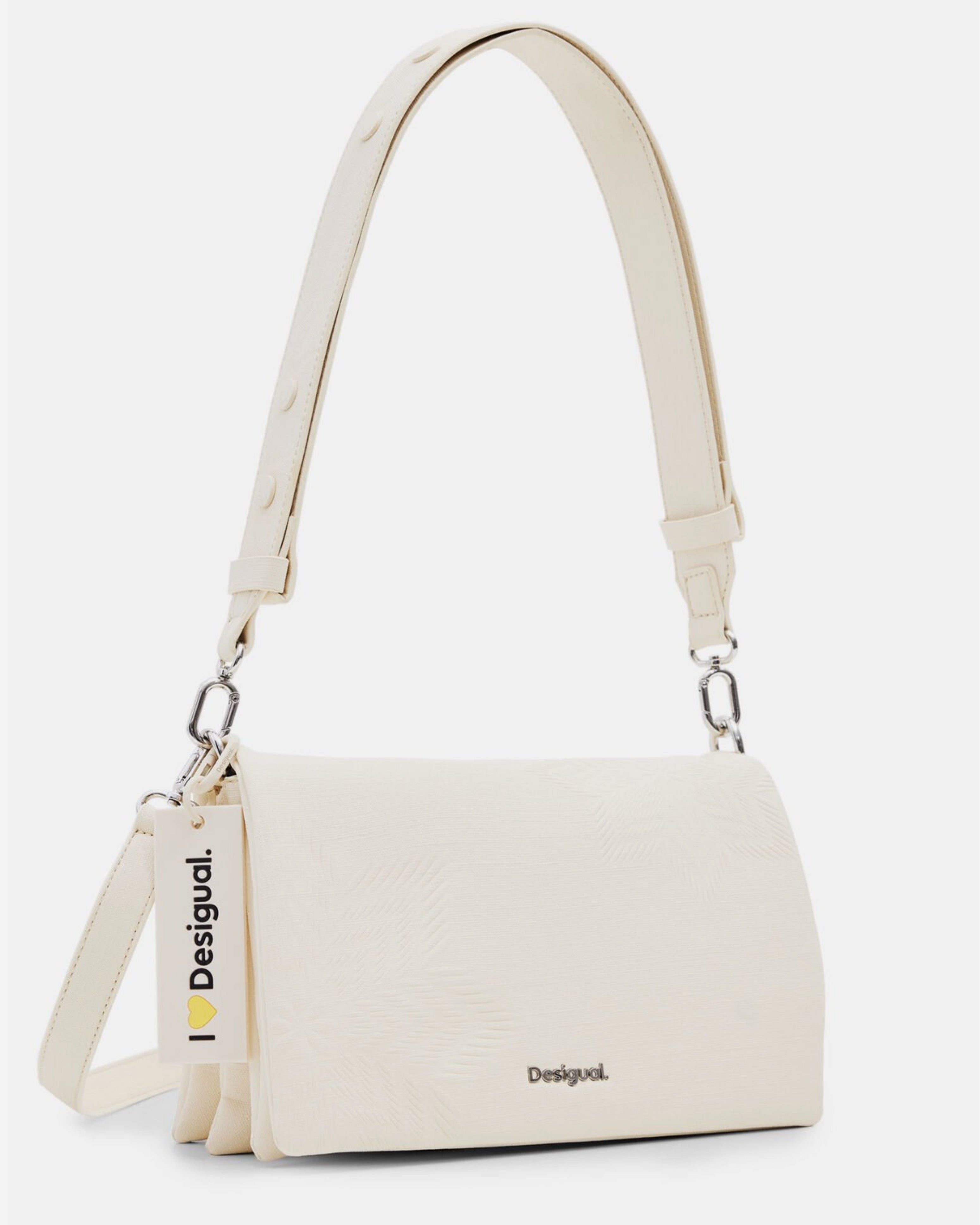 Дамска чанта за рамо в бяло Women’s shoulder bag Desigual M Star 24SAXP841001U White