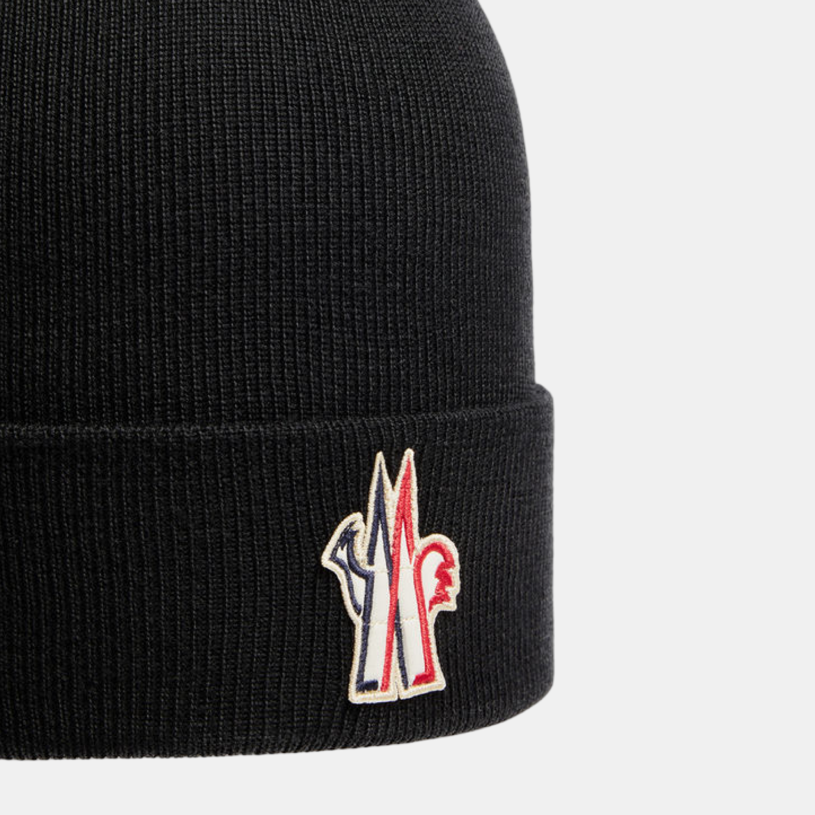 Moncler Grenoble Wool Beanie Hat Close-Up