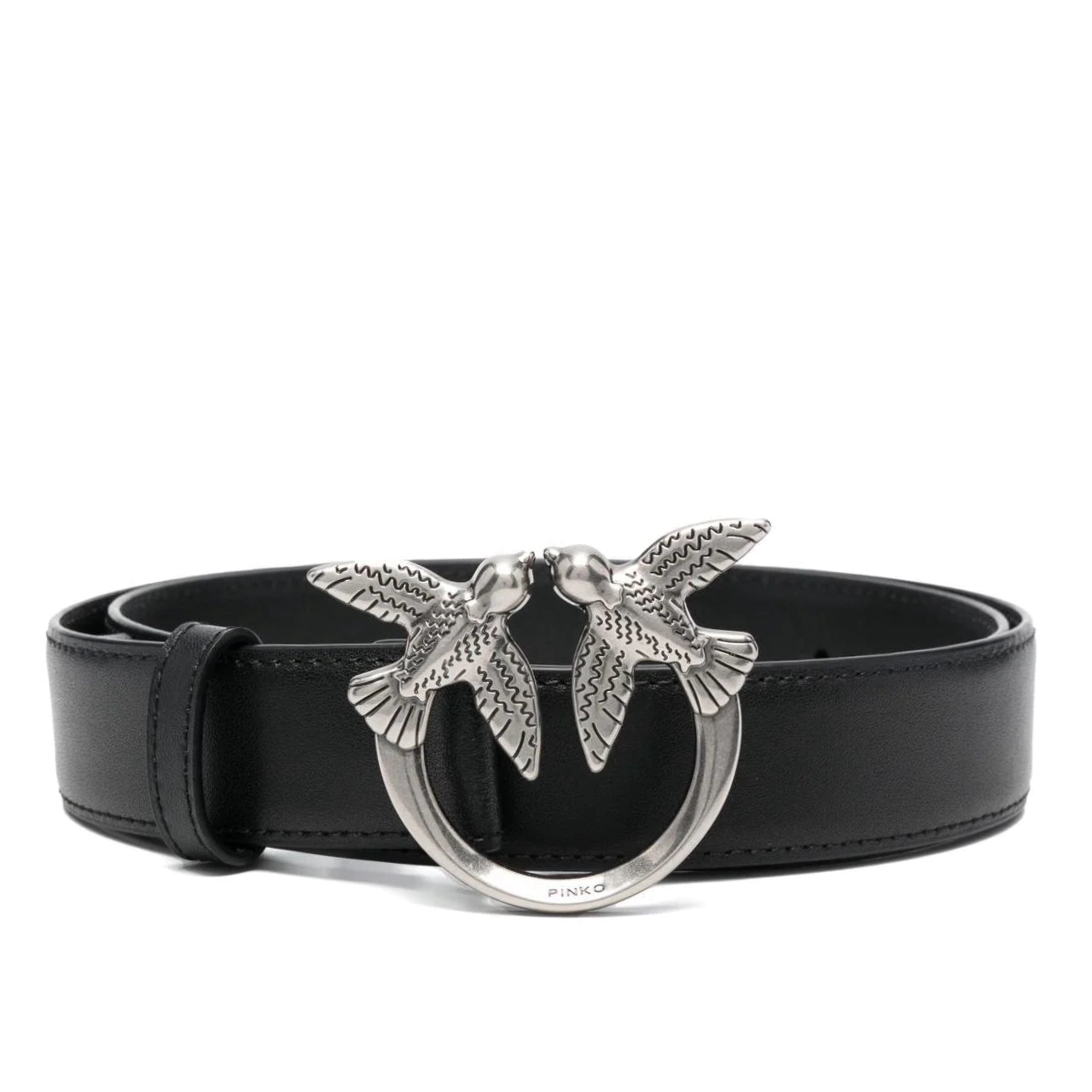 Дамски колан Women's calfskin leather belt Pinko Love Berry 100125 A0F1 Z99O front view