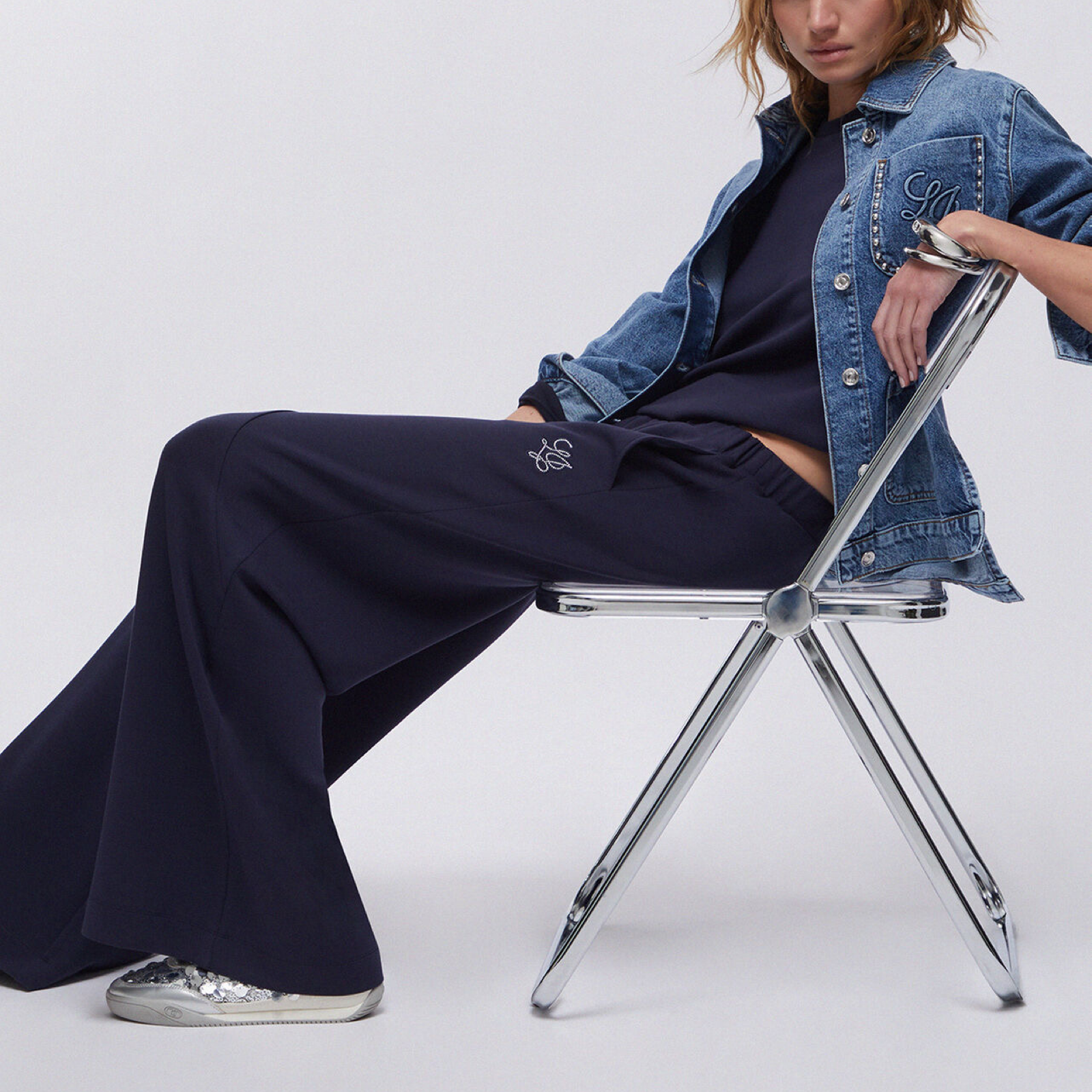 Дамски син панталон Liu Jo Women Trousers TA6080 JS869 93924 Side View
