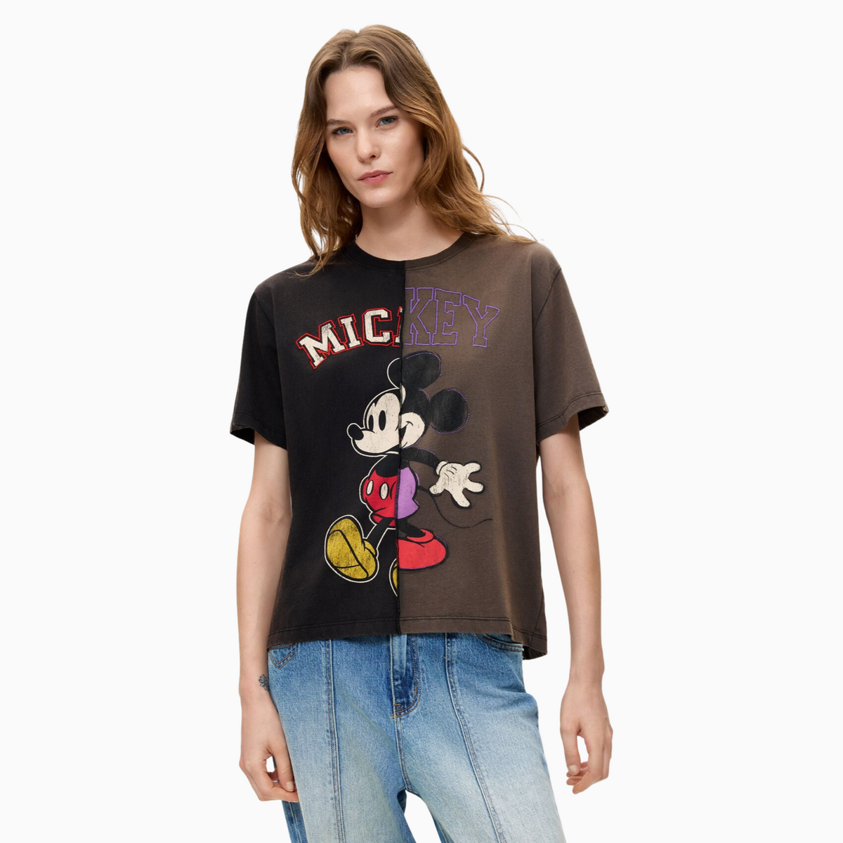Дамска тениска Desigual Mickey Women T-shirt 26WWTK59 2002 Front View
