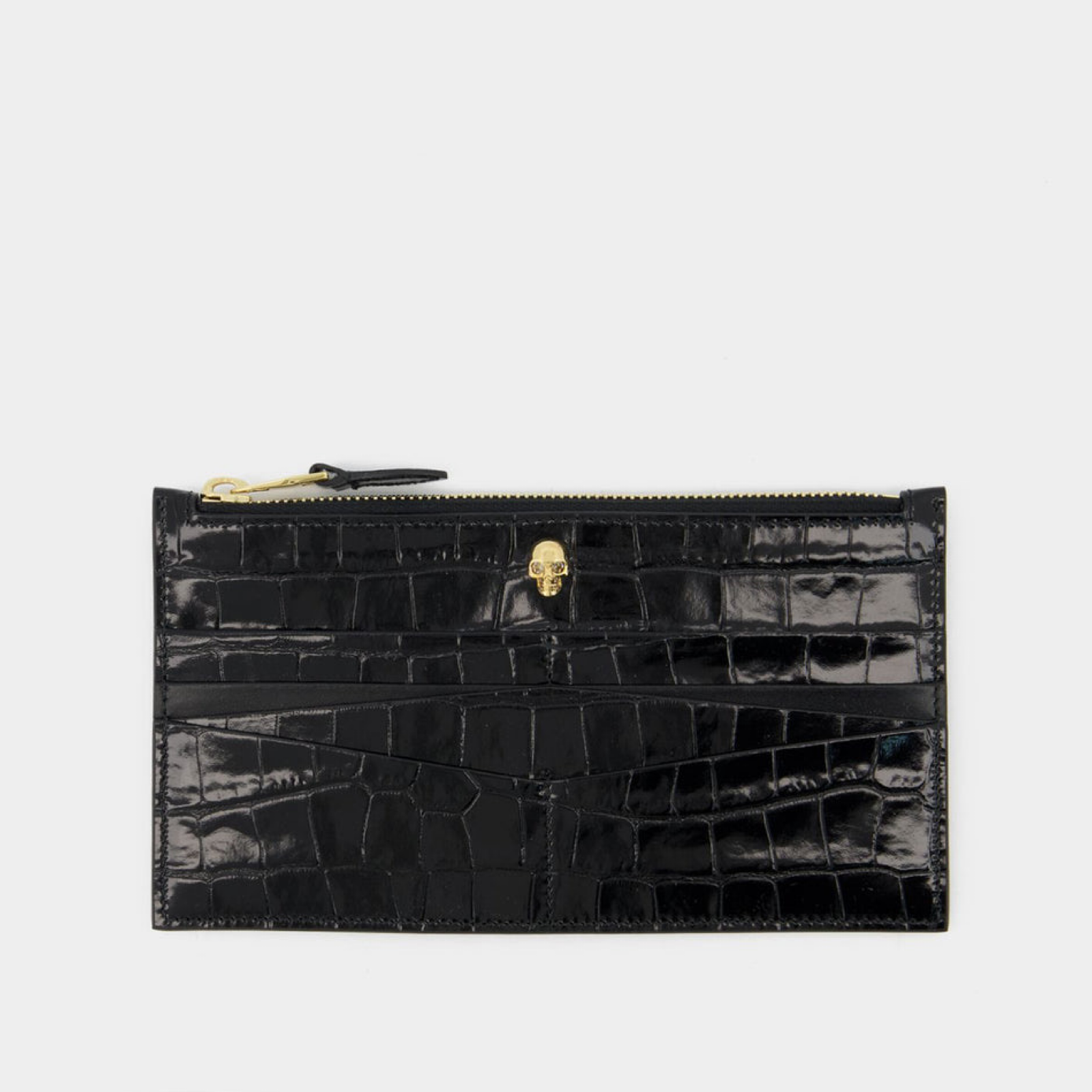 Дамско портмоне Alexander McQueen Wallet AMQ019055 Black Back View