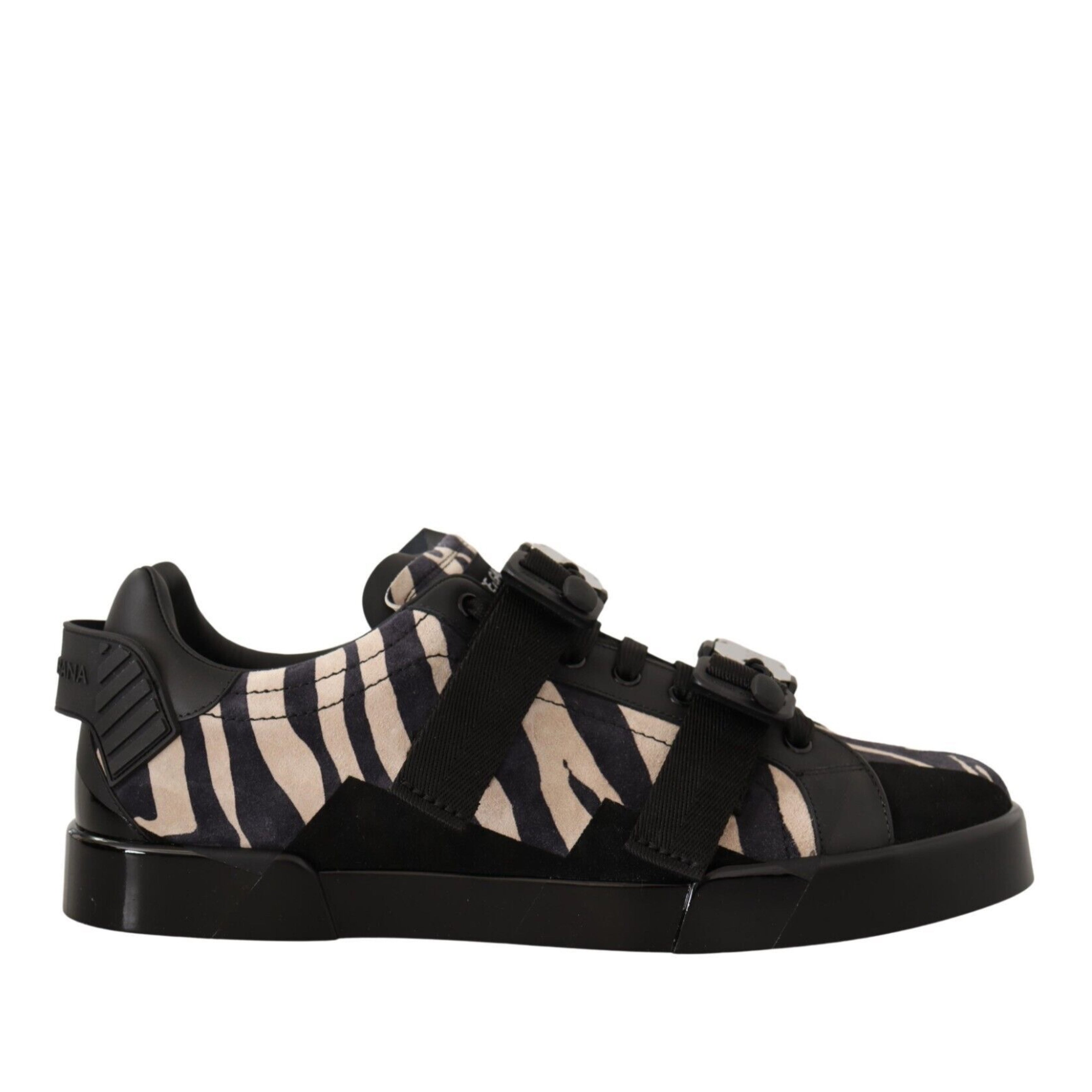 Мъжки луксозни кецове Dolce&Gabbana Men Zebra Suede Low Top Luxury Sneakers