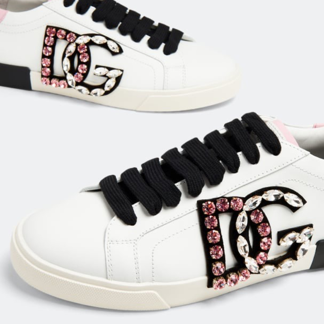 Дамски бели маратонки Dolce & Gabbana Portofino Vintage Sneakers