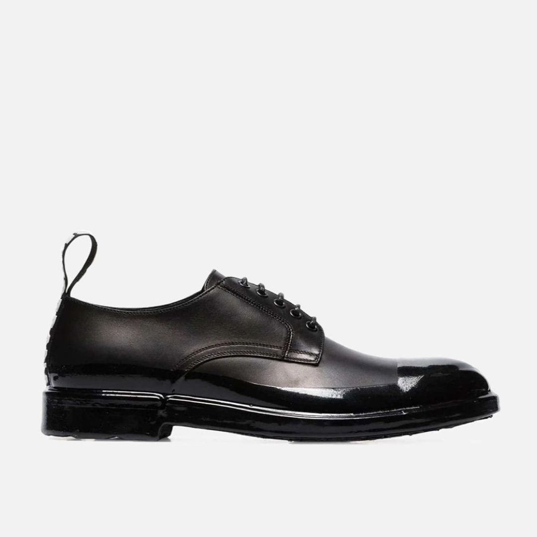 Мъжки черни обувки Dolce & Gabbana Derby Lace-Up Leather Men Shoes