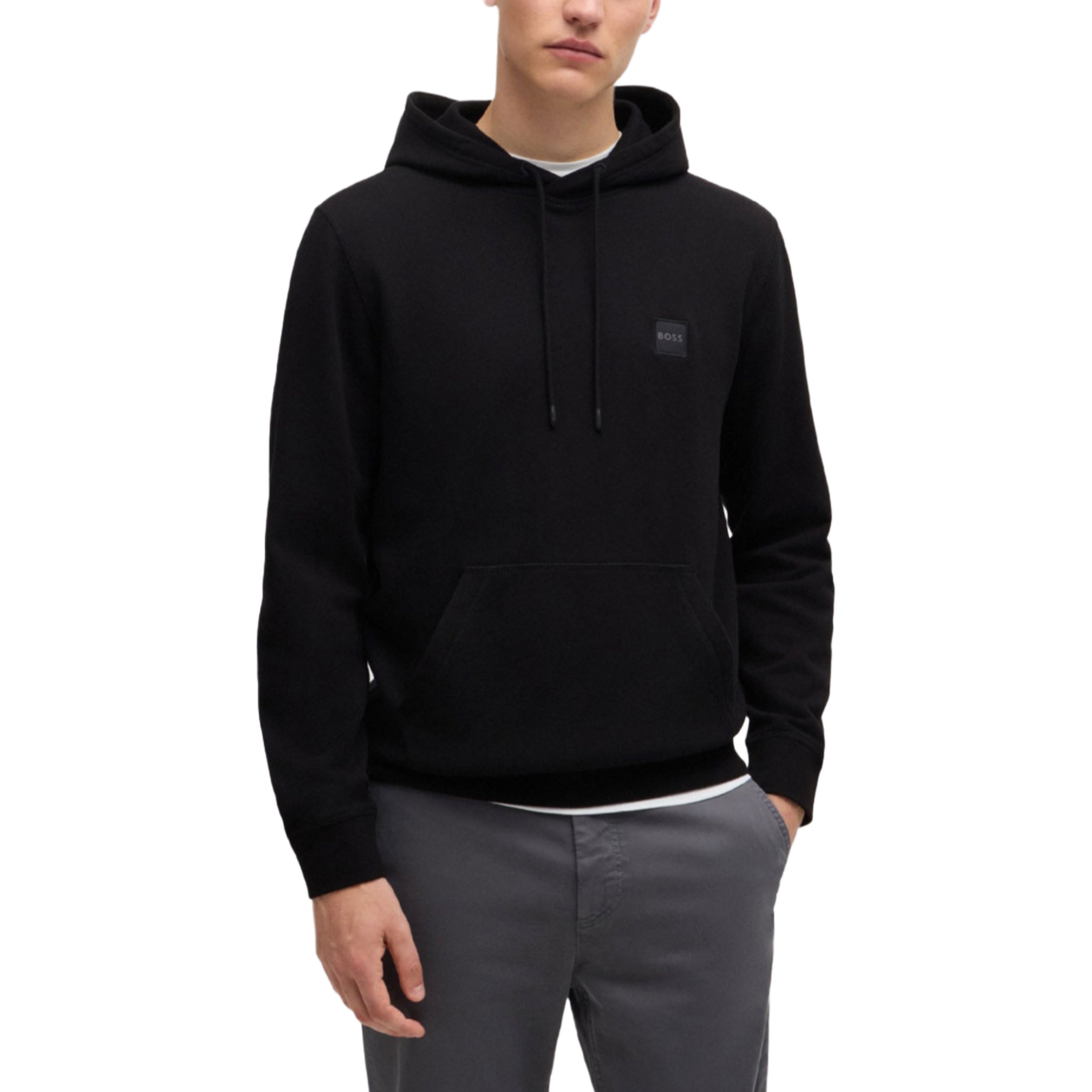 Мъжки суичър Men’s cotton sweatshirt Hugo Boss We Talk 50509314 Black front view