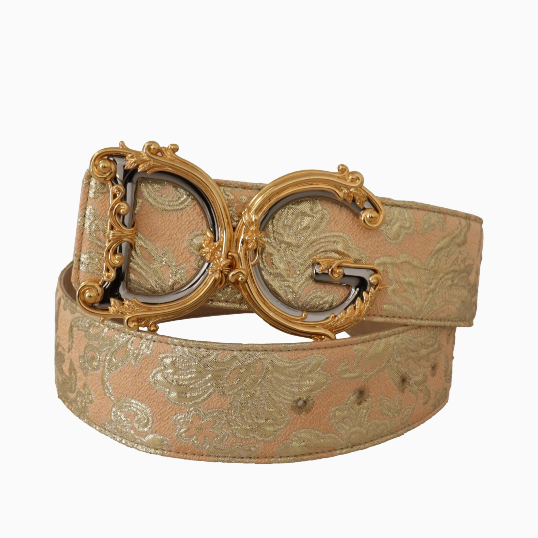 Дамски колан DOLCE & GABBANA Elegant Leather Belt with Logo Buckle