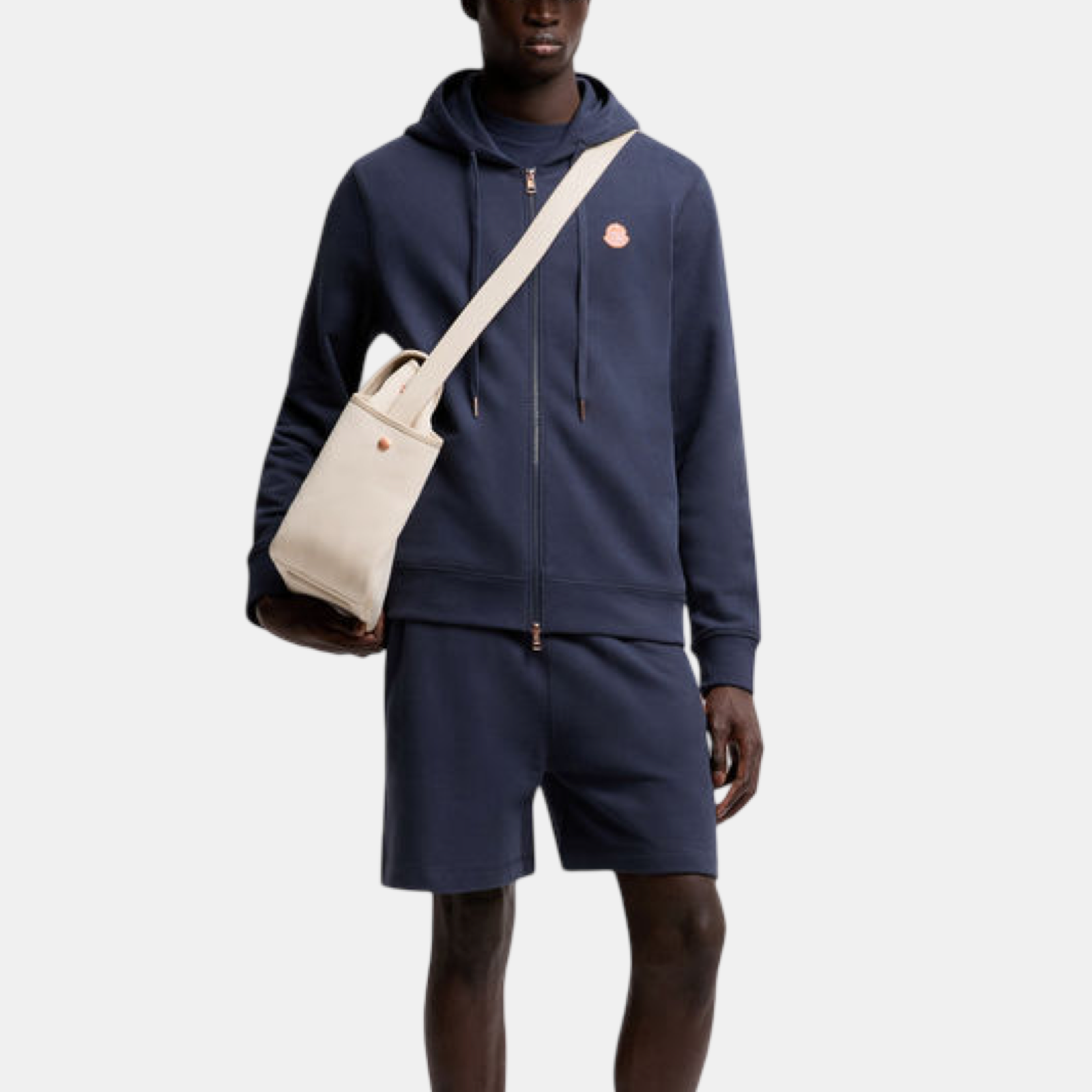 Moncler x Gilga Farm by Donald Glover Men Zip-Up Hoodie K24028G0000189AUJ 786 Front View