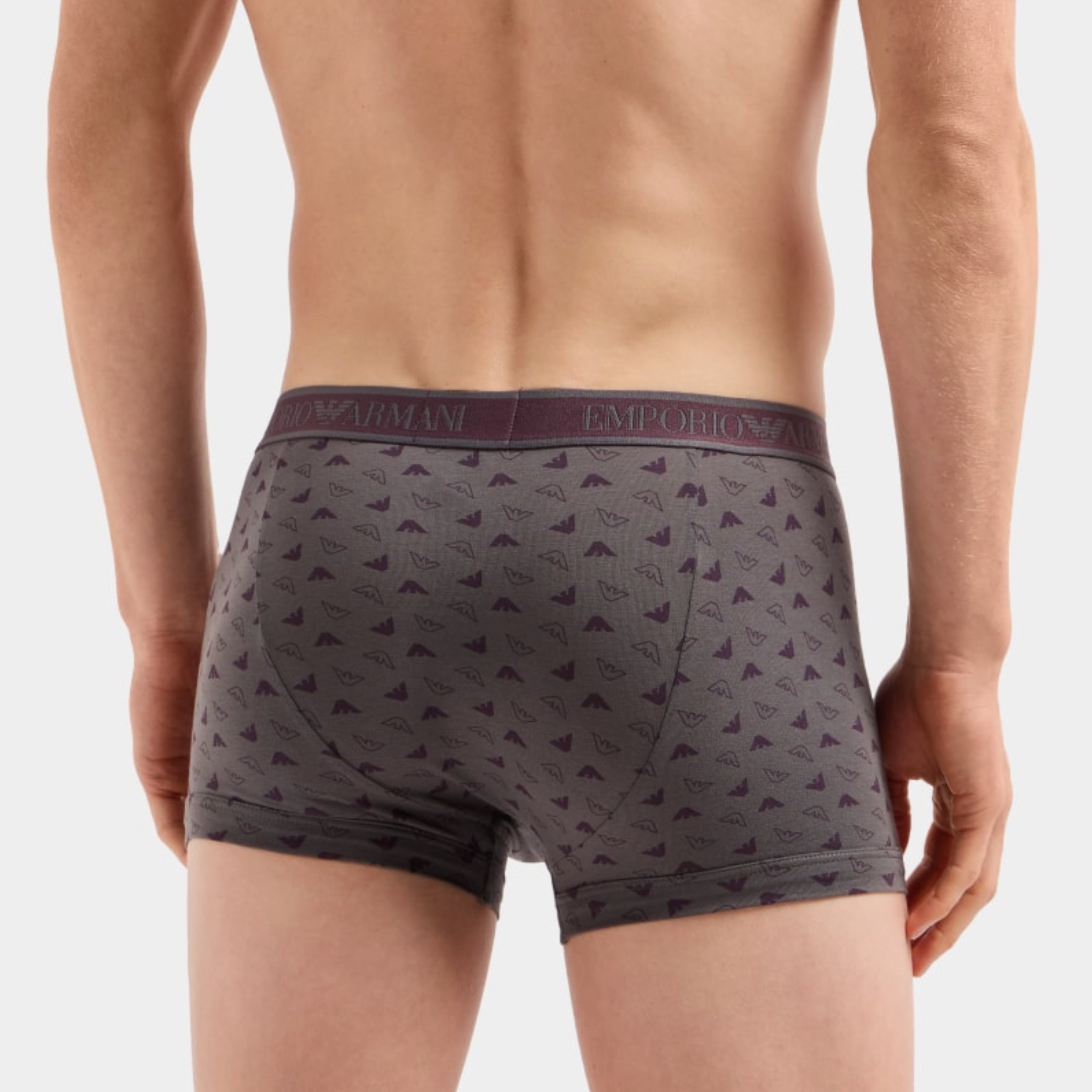 Мъжки боксерки 3 броя в кутия Men's boxers Emporio Armani 112130 4F717 40921 Grey/Purple