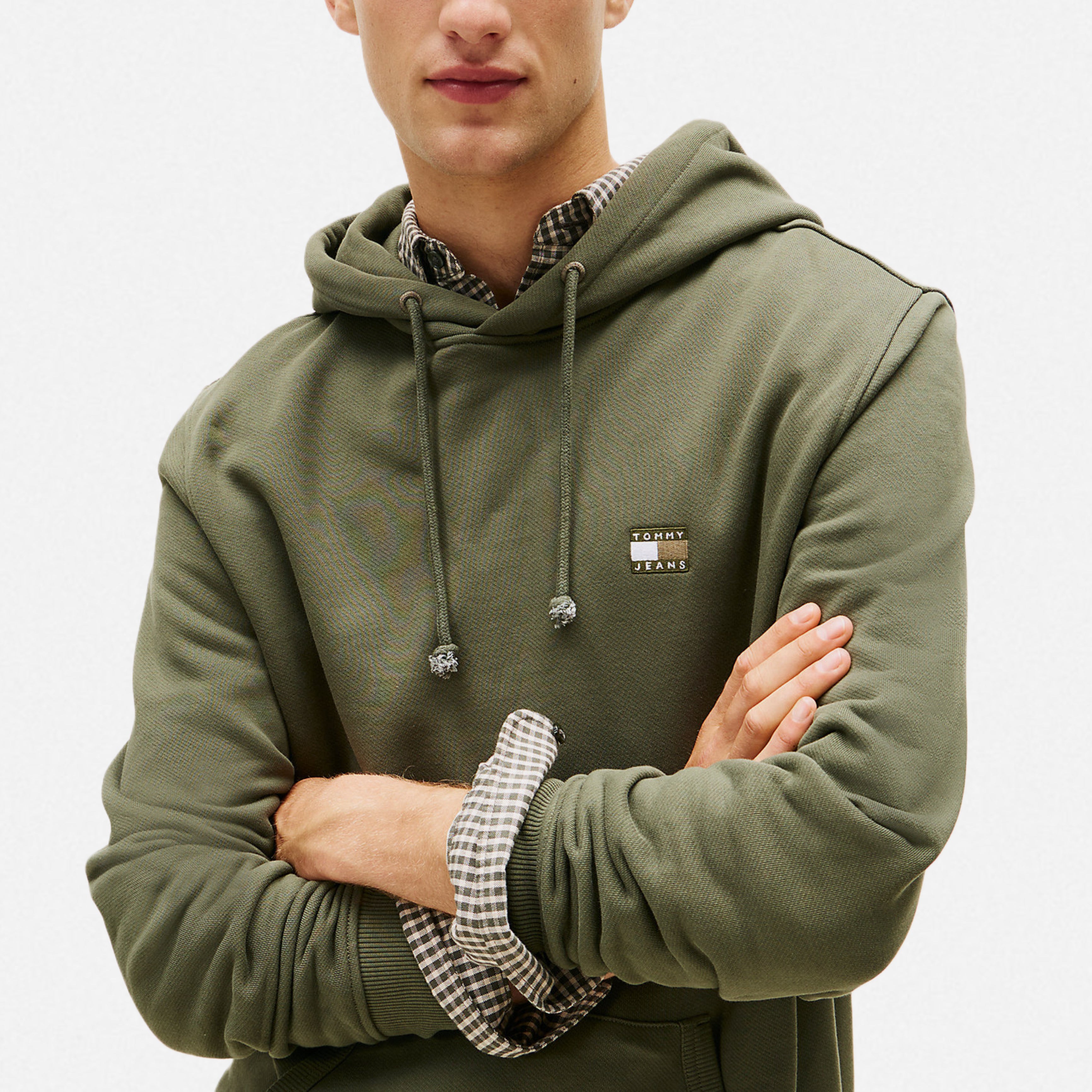 Мъжки суичър Men’s cotton sweatshirt Tommy Hilfiger DM0DM20258 0H7 Military Green front view