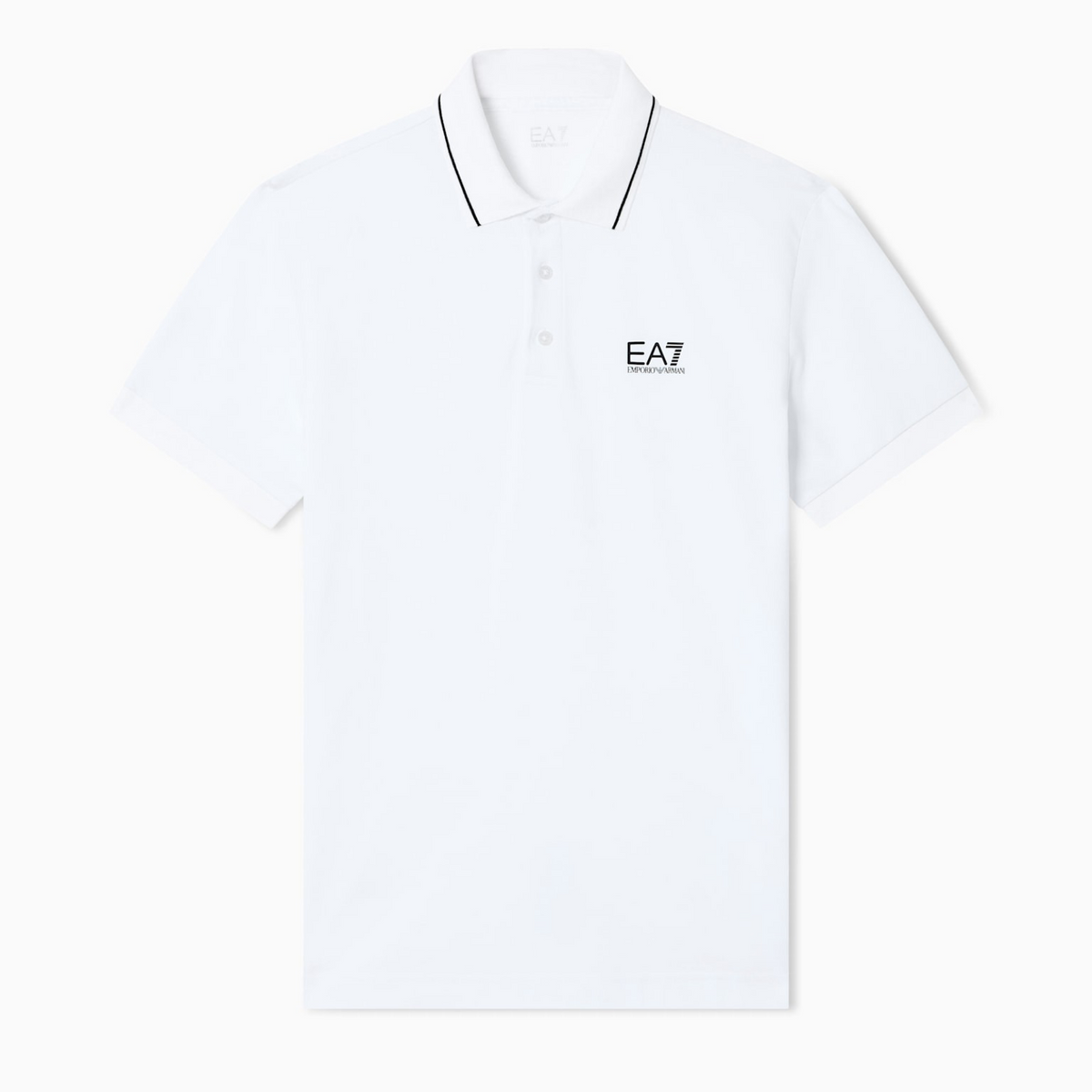 Мъжка бяла поло тениска EA7 Emporio Armani Men Polo 8NPF16 PJVUZ 1100 Front View