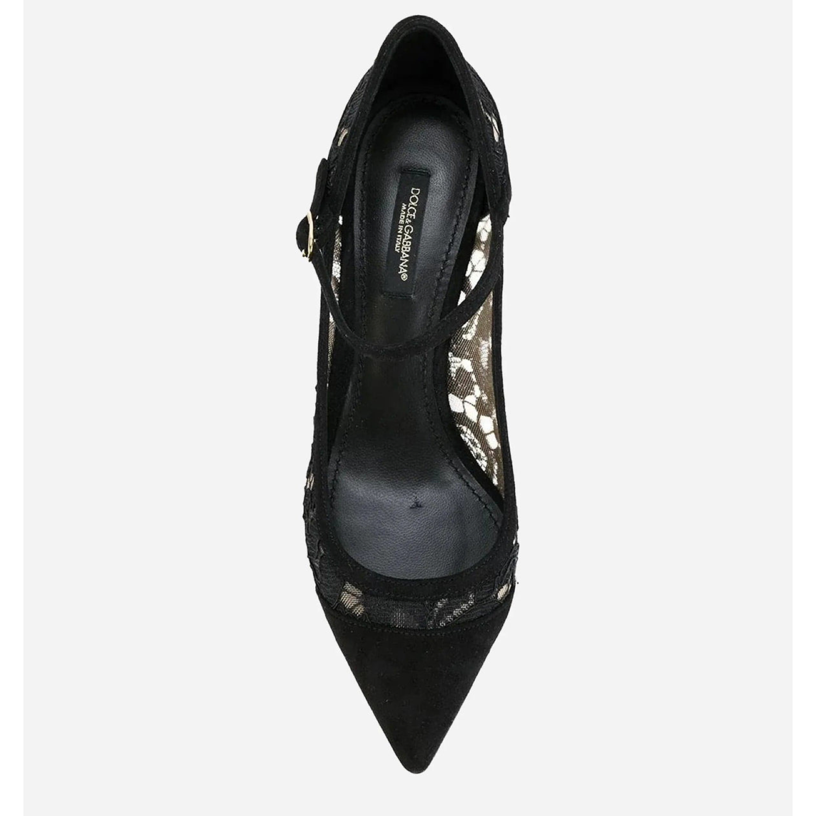 Dolce & Gabbana Mary Jane Taormina Lace Pumps Top View