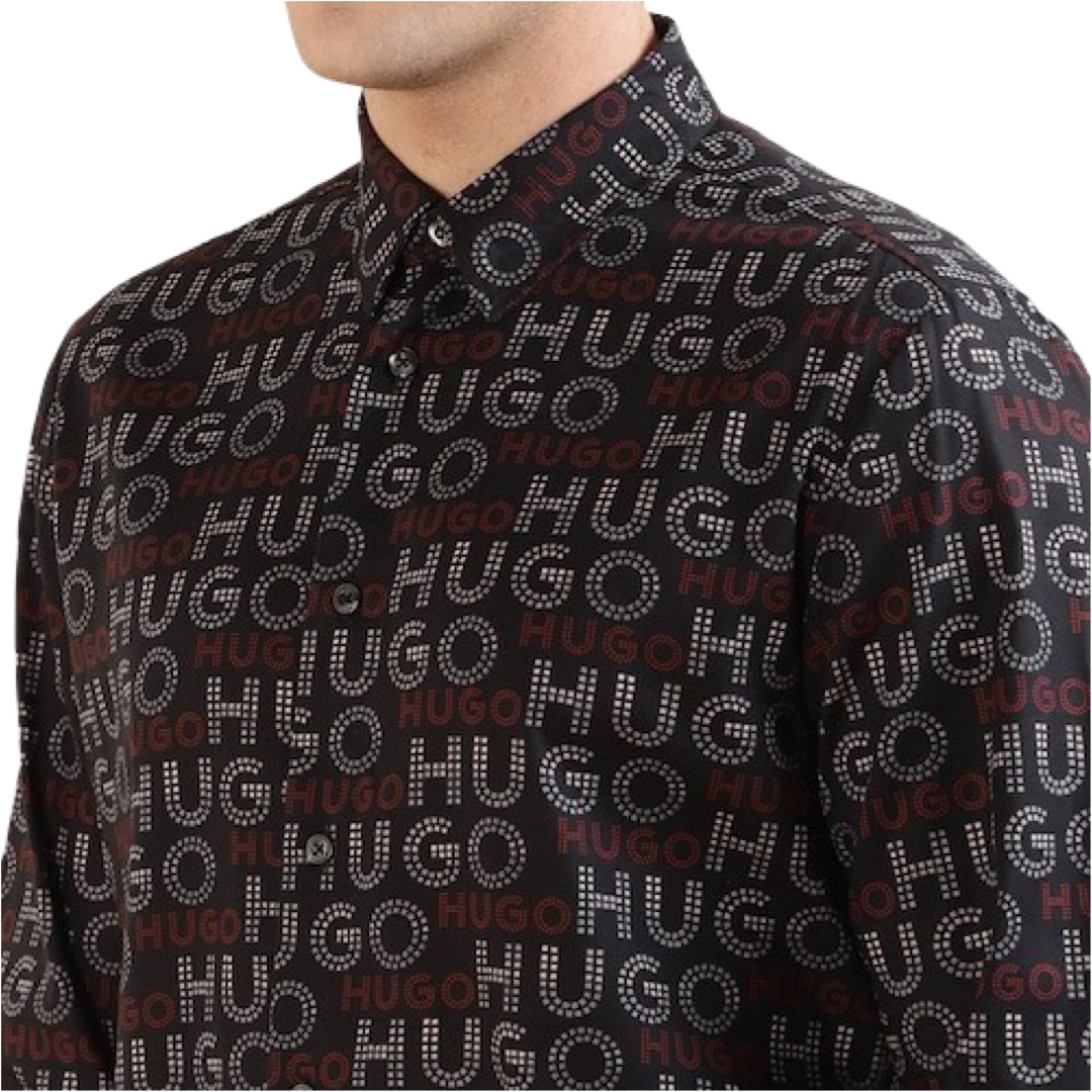Мъжка черна риза Hugo 50508663