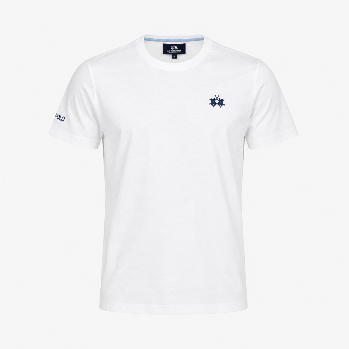 Мъжка бяла тениска La martina Men T-shirt XMR010JS206 0000 Front View