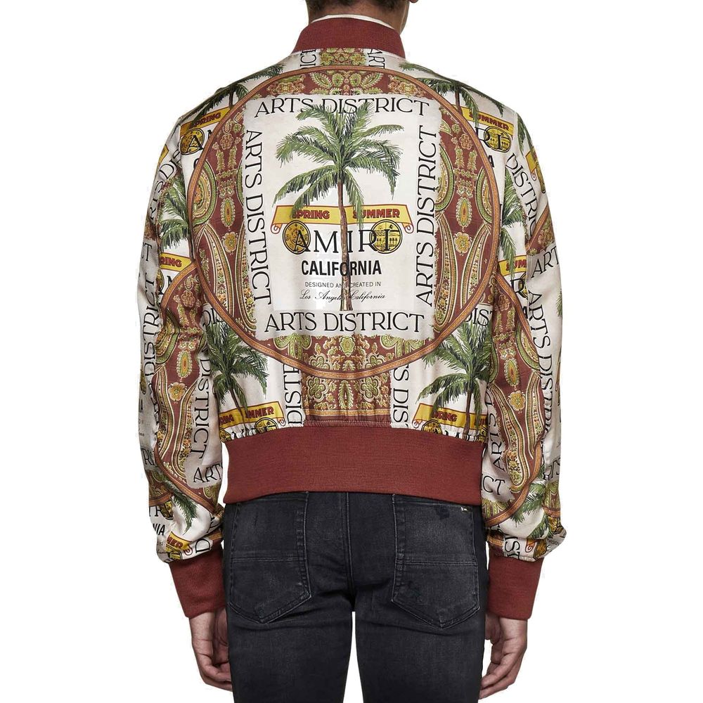 Мъжко копринено бомбър яке Men’s bomber jacket Amiri California's Arts District lifestyle lifestyle back view