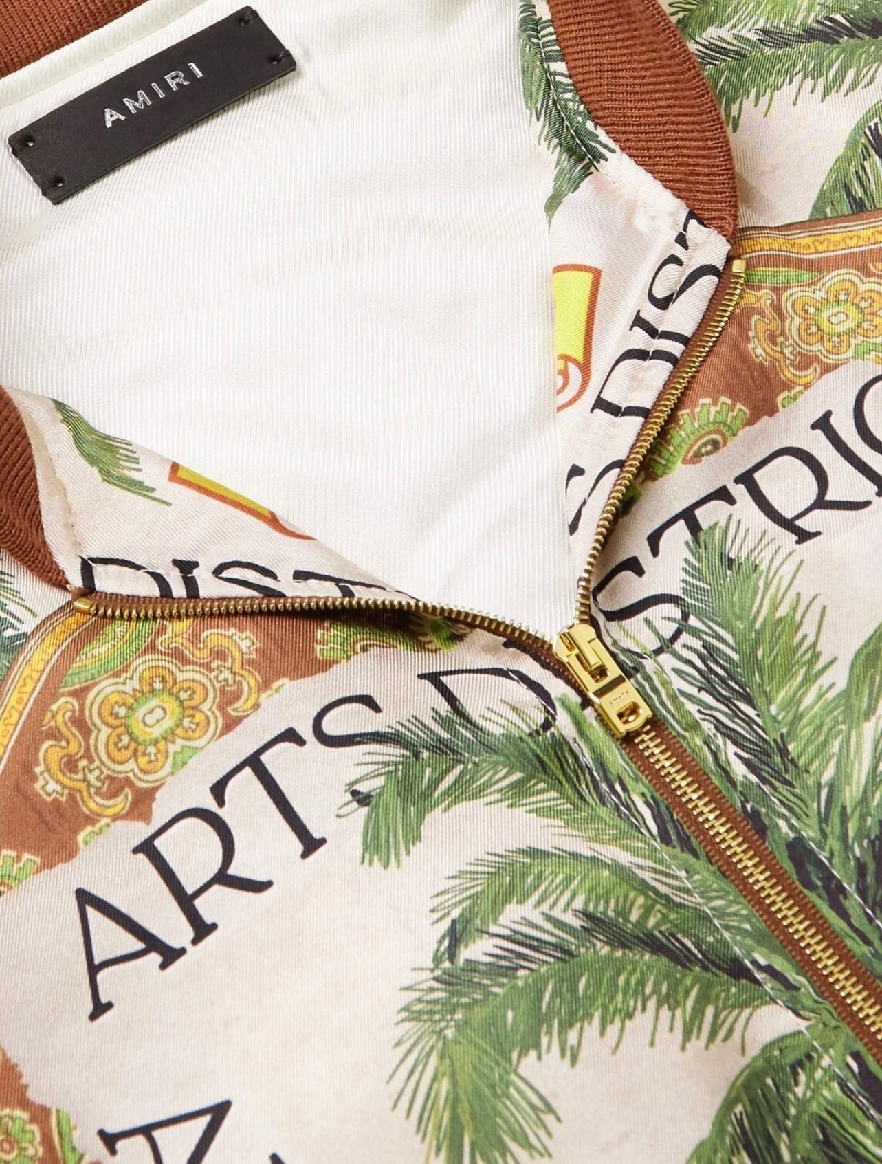 Мъжко копринено бомбър яке Men’s bomber jacket Amiri California's Arts District lifestyle logo view