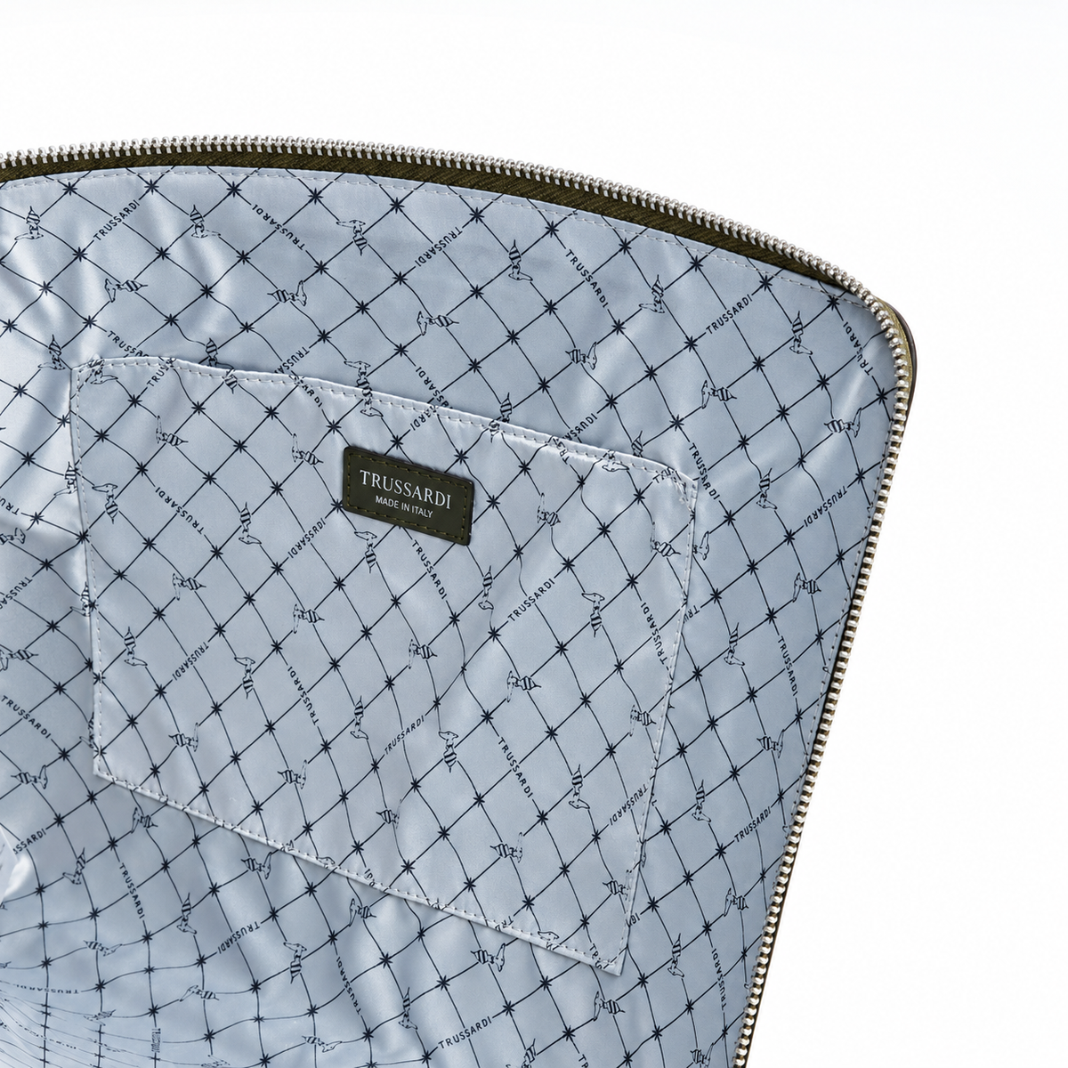 Клъч чанта Men’s clutch bag Trussardi Airplane Yellow angled view inside view