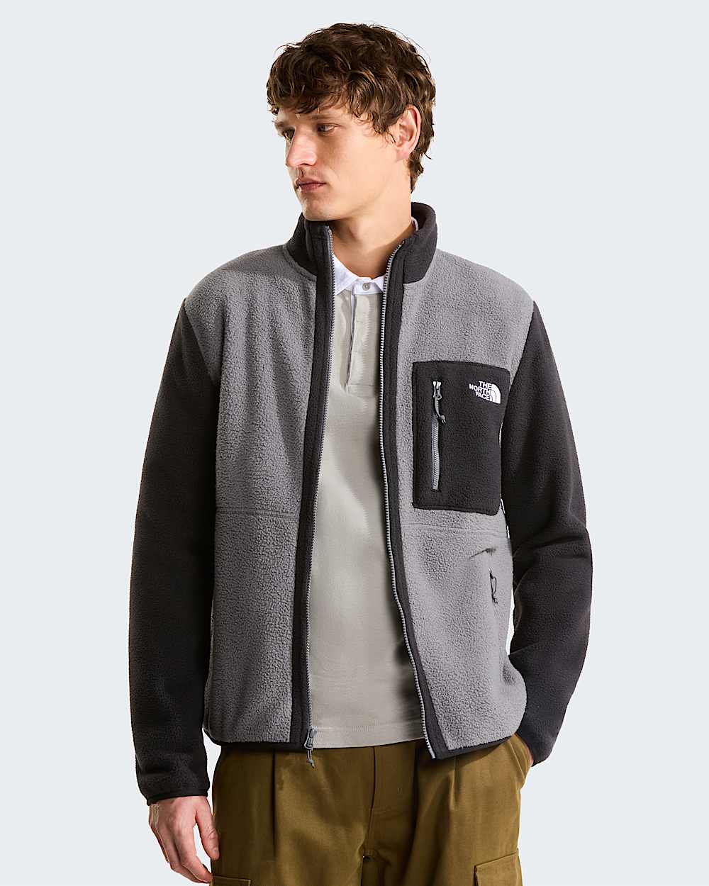 Men’s fleece sweatshirt The North Face Yumiori
NF0A883R RPI Black and Gray front view