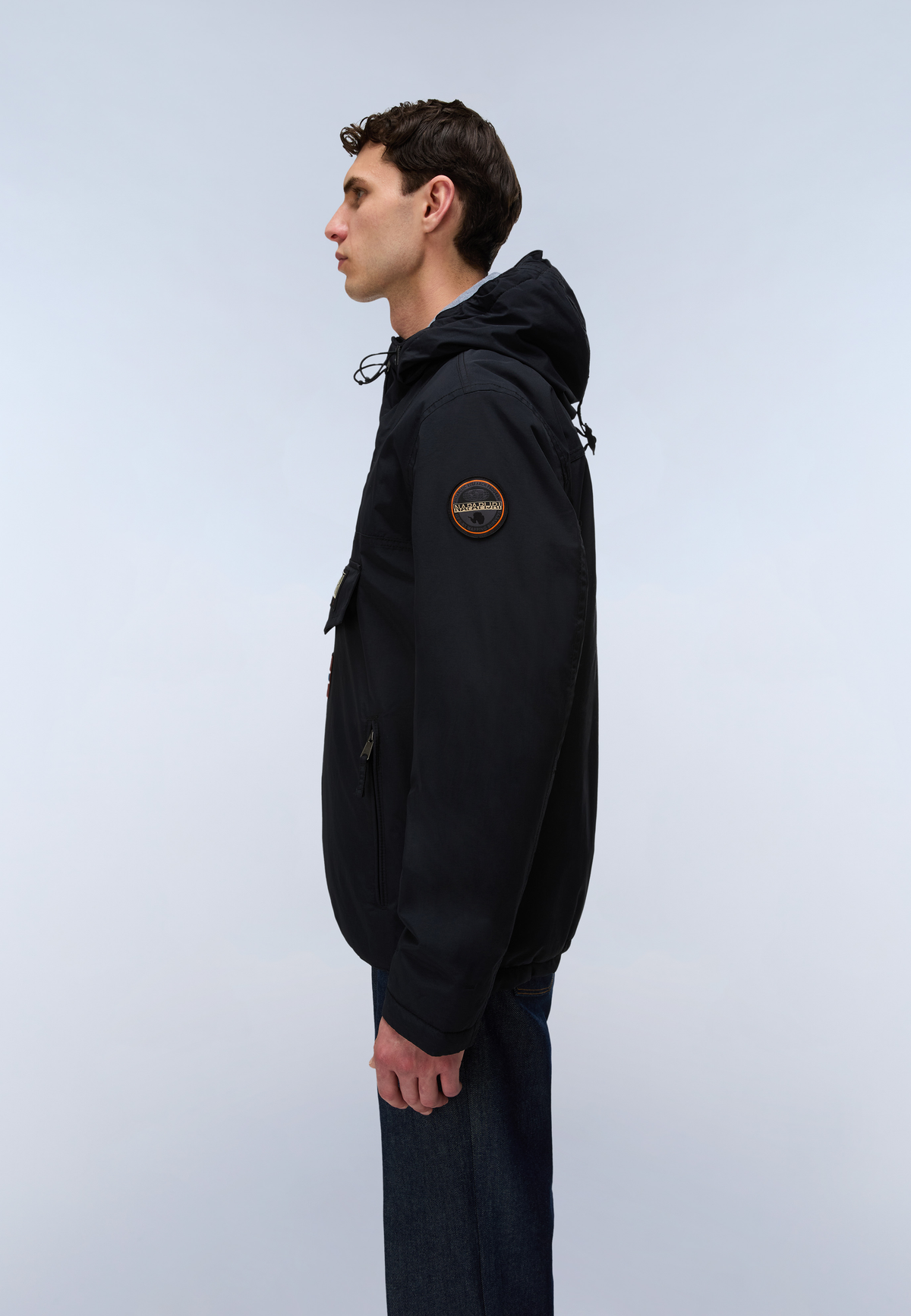 Men’s pocket anorak jacket Napapijri Rainforest
NP0A4GMD Black side view