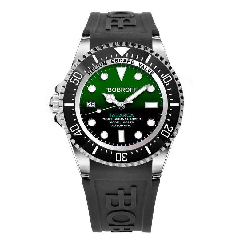 Мъжки часовник Men’s professional diver watch Bobroff Tabarca BF0002IBFSTN Black front view