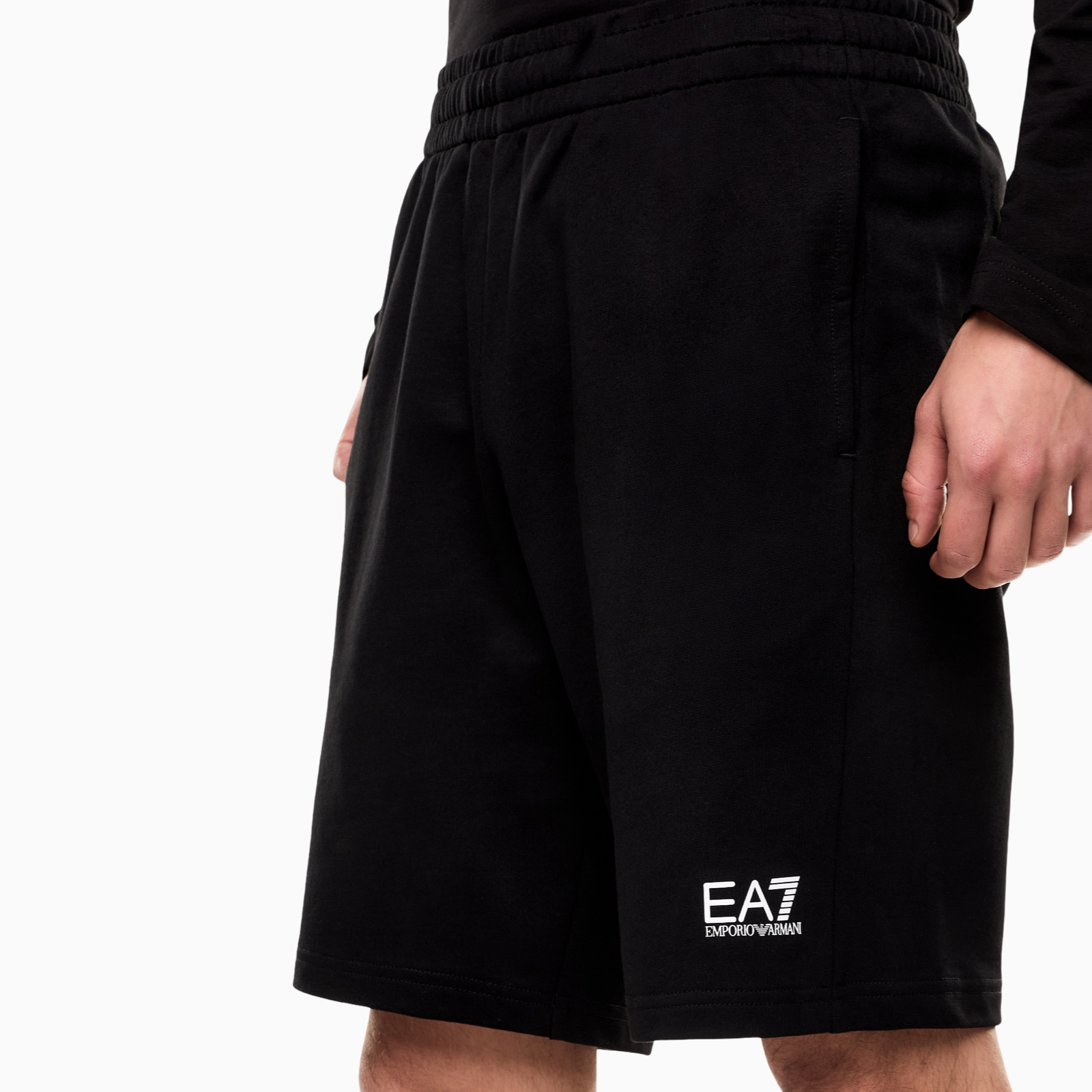 Мъжки памучни къси панталони Men’s shorts EA7 Emporio Armani 8NPS65 PJVRZ 1200 Black