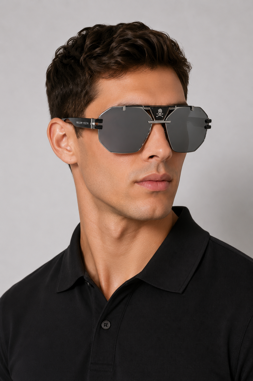 Мъжки слънчеви очила Men’s sunglasses PHILIPP PLEIN SPP077V630K59 Black lifestyle view
