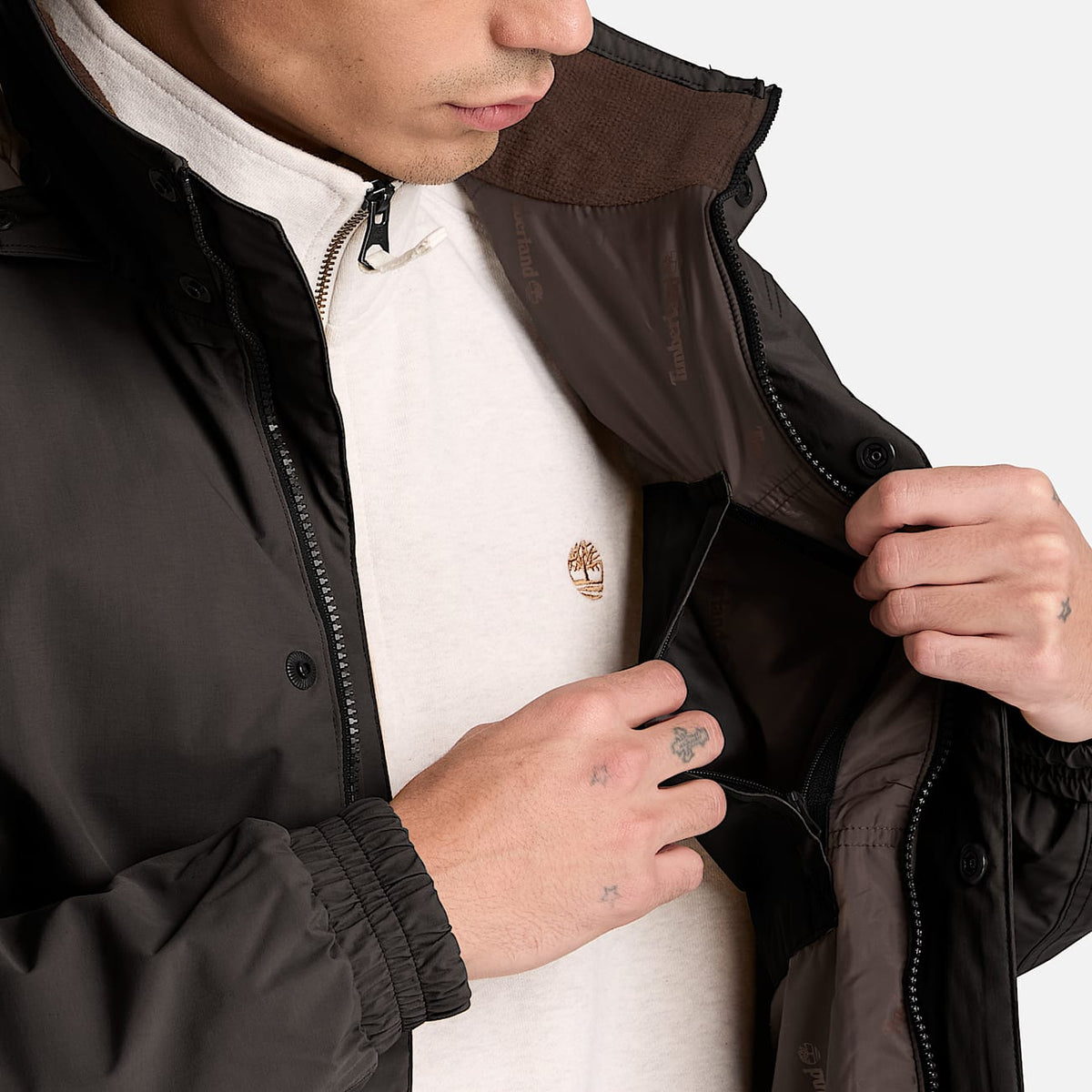 Мъжко яке Men’s waterproof insulated bomber Timberland TBC0YH78CN1 Black inside view