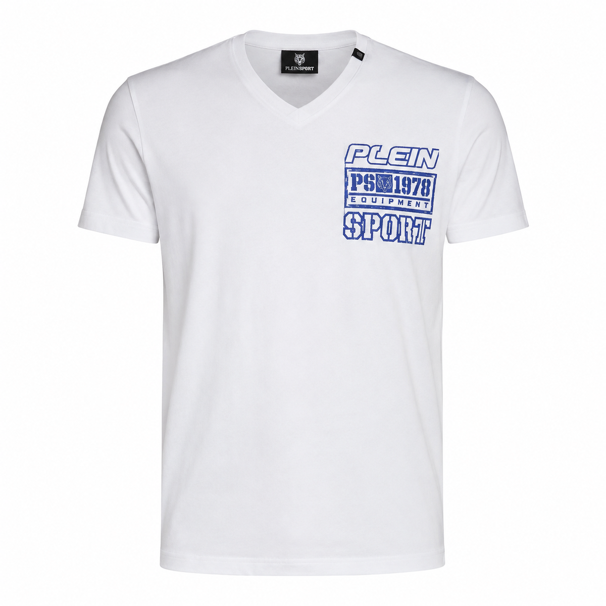 Мъжка бяла тениска Plein Sport Men T-shirt TIPS103 01WH Front View
