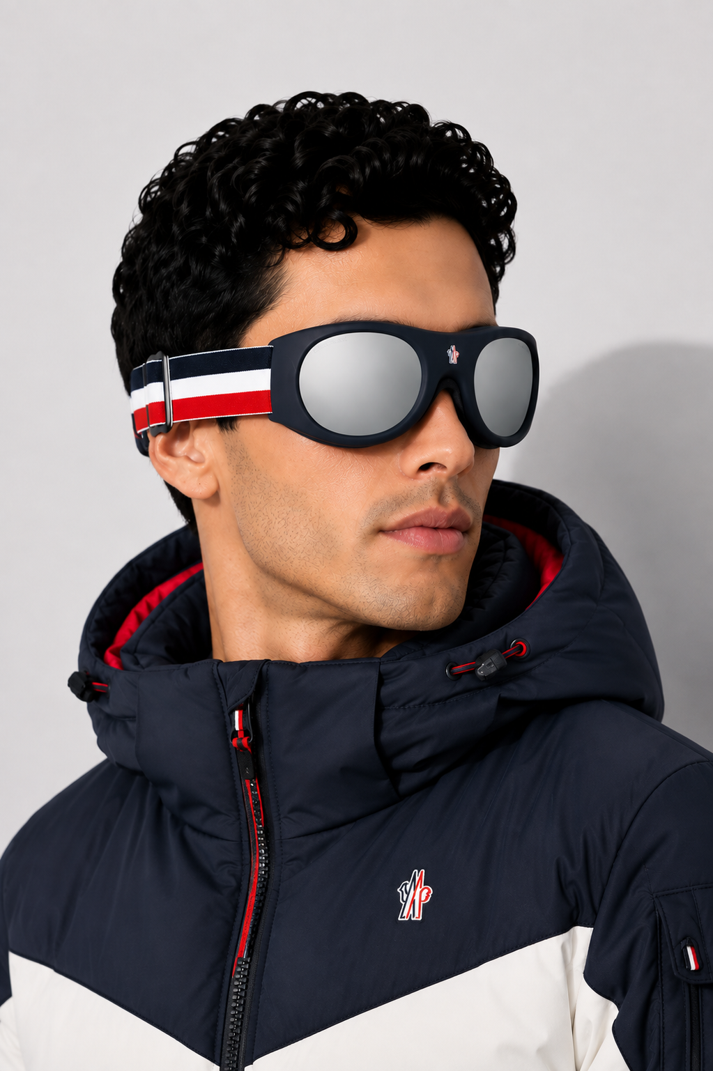 Unisex sunglasses Moncler Ski Goggles ML0051 92C Blue — Additional view 3