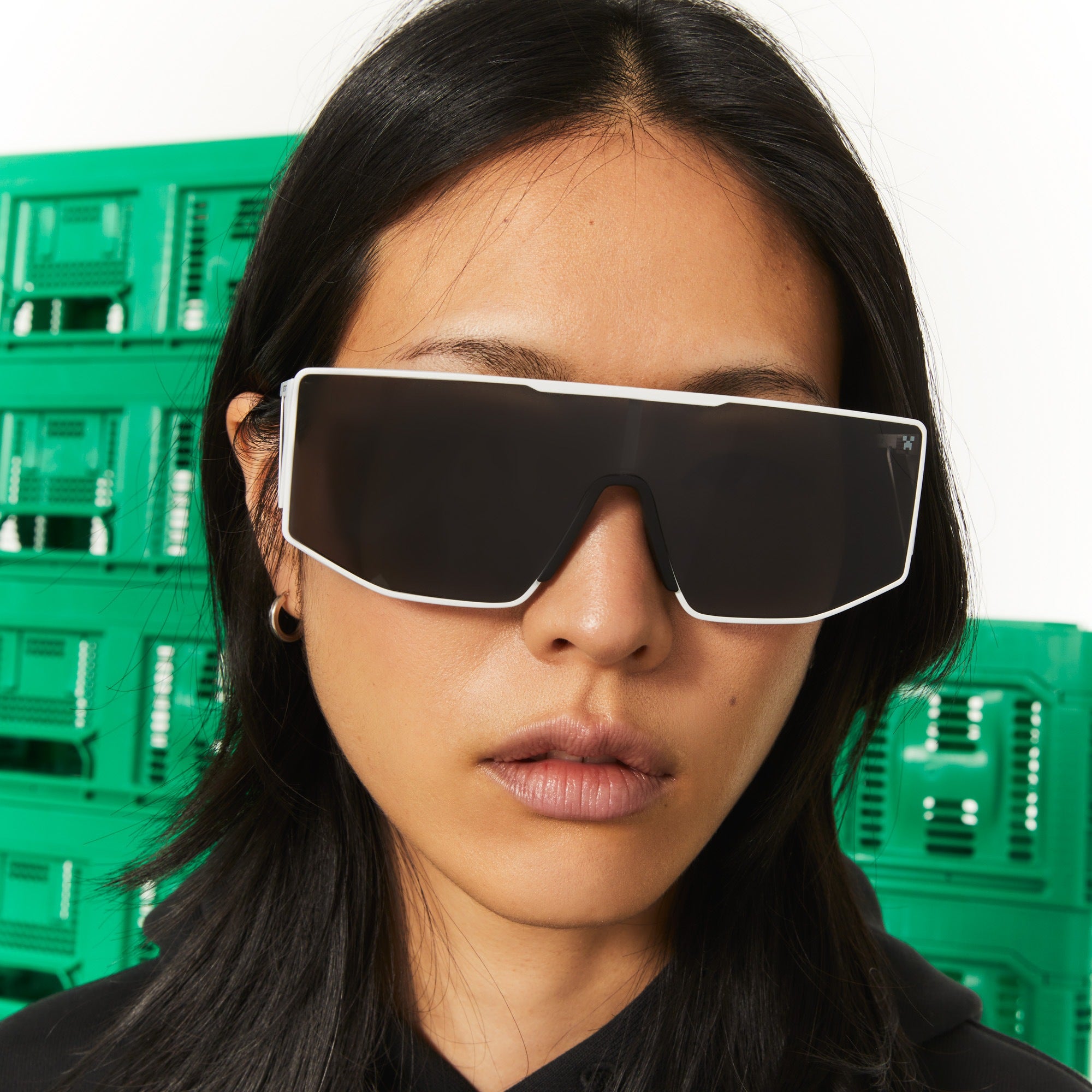 Слънчеви очила Unisex sunglasses LACOSTE X Minecraft L253S 101 White Minecraft view