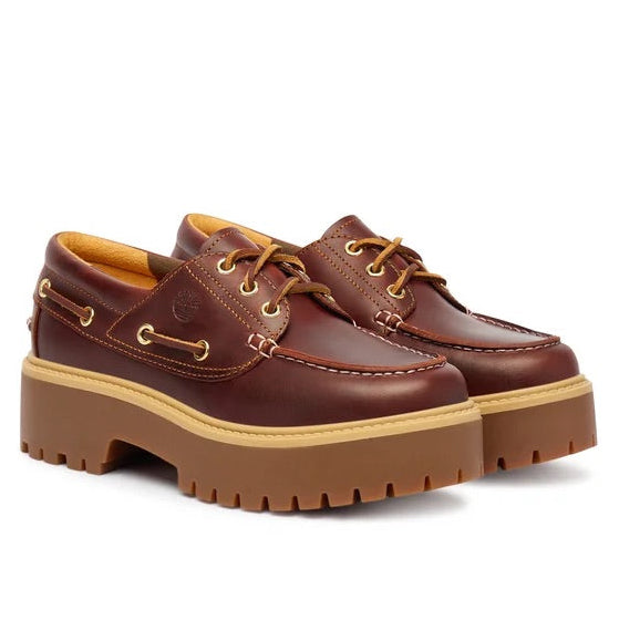 Дамски обувки Women’s Timberland Stone Street Platform Boat Shoes in Burgundy SKU: TB0A2QDM angled view